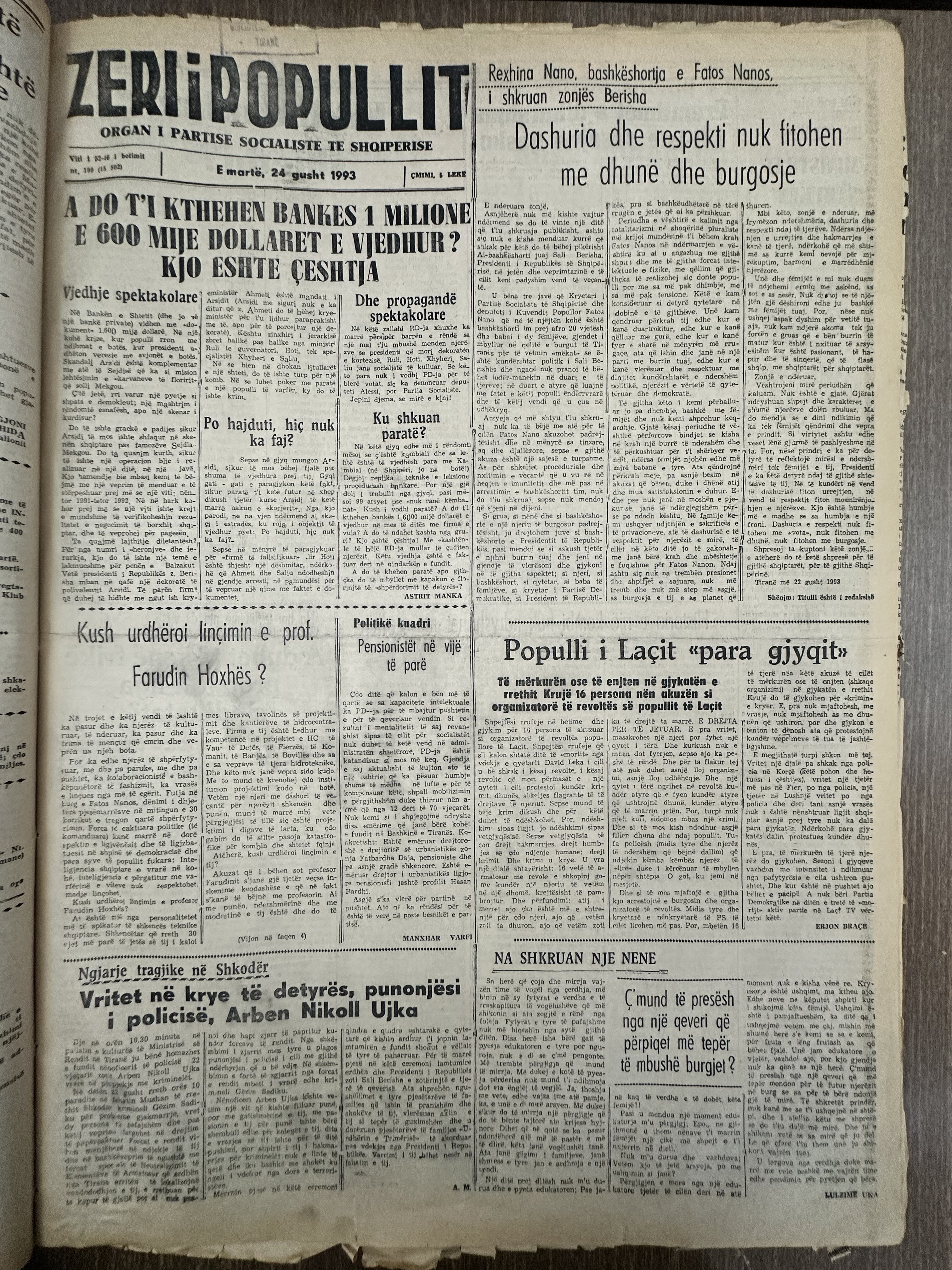 Zëri i Popullit 1993-08-24