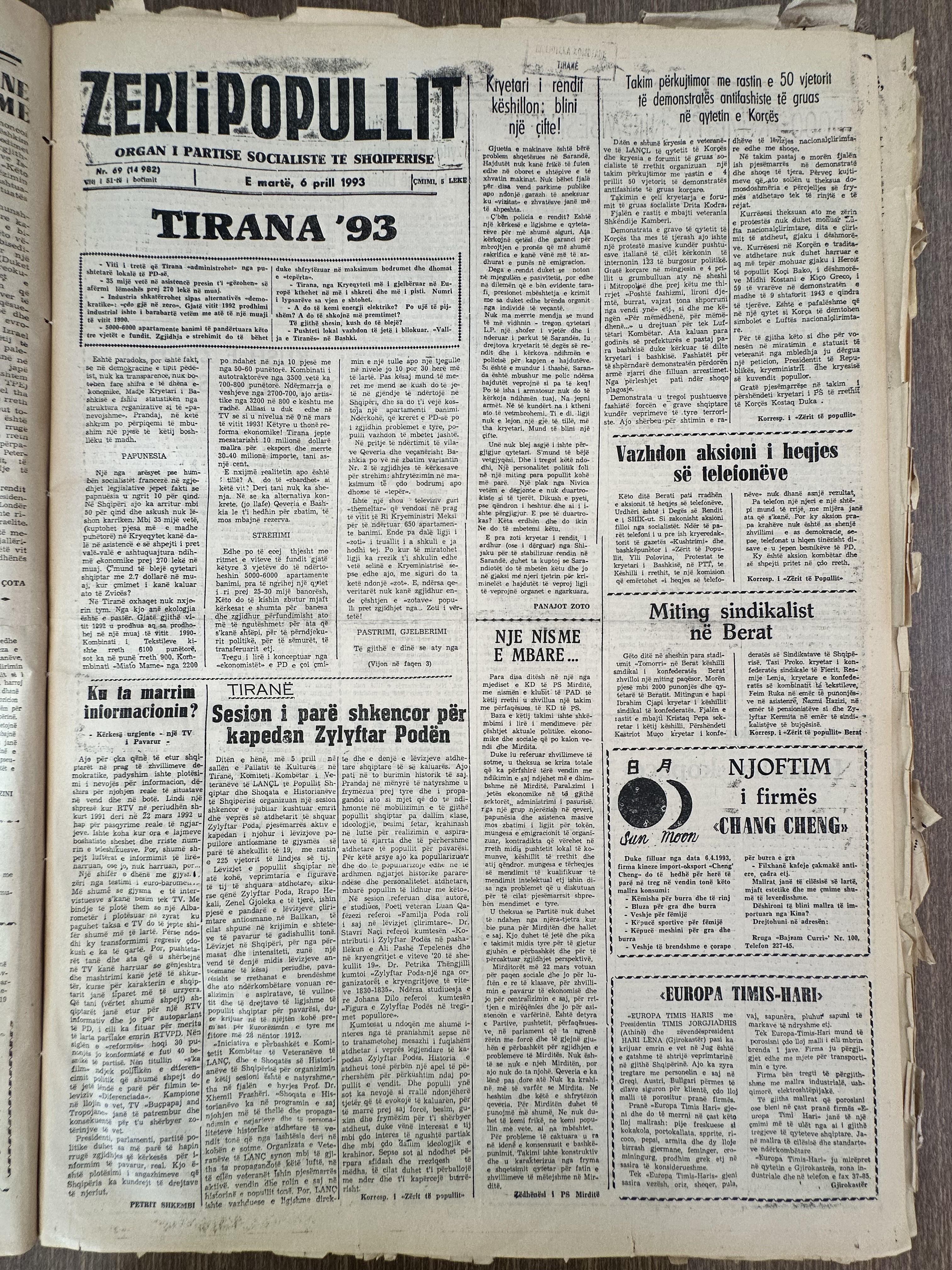 Zëri i Popullit 1993-04-06