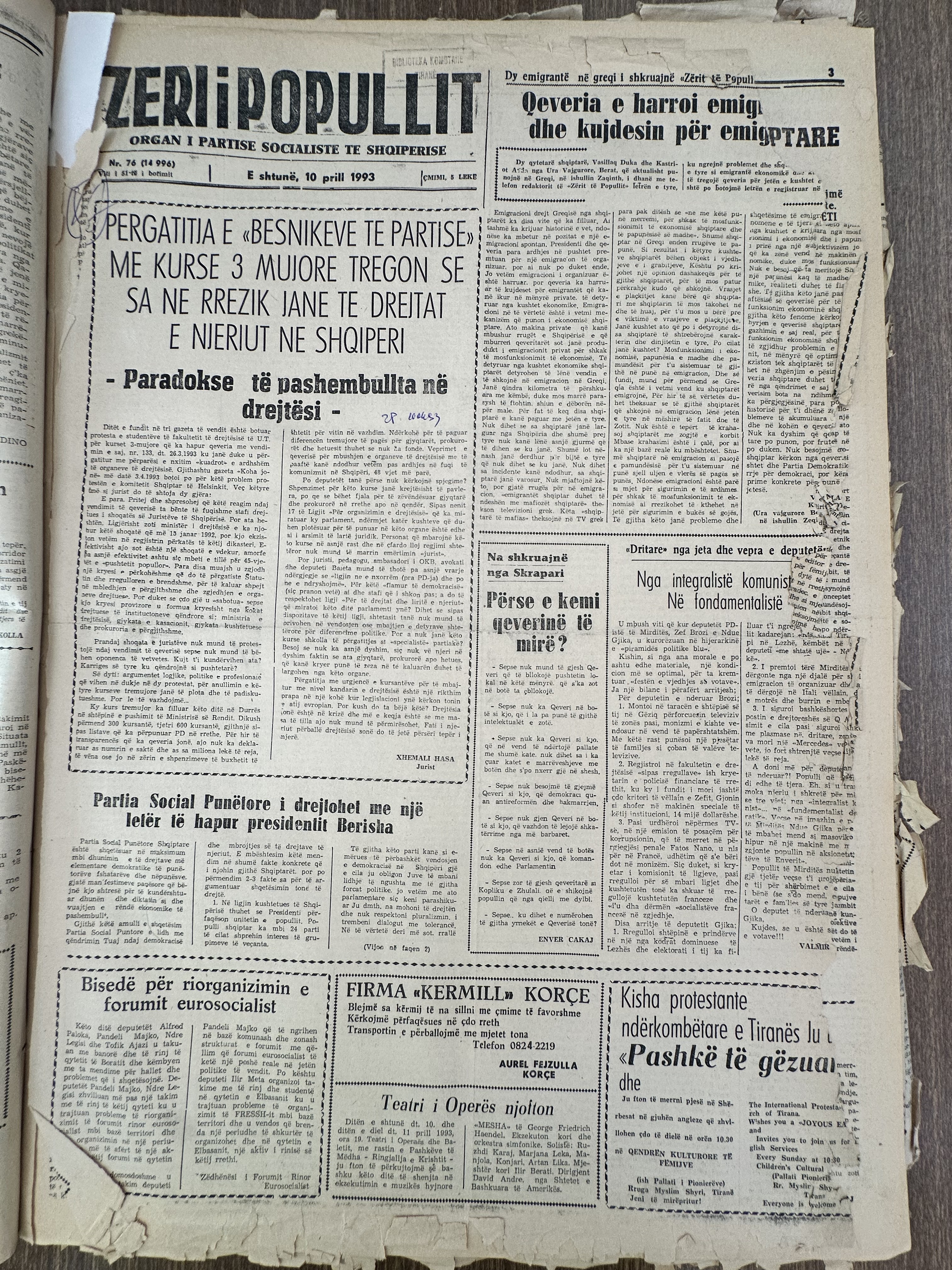 Zëri i Popullit 1993-04-10