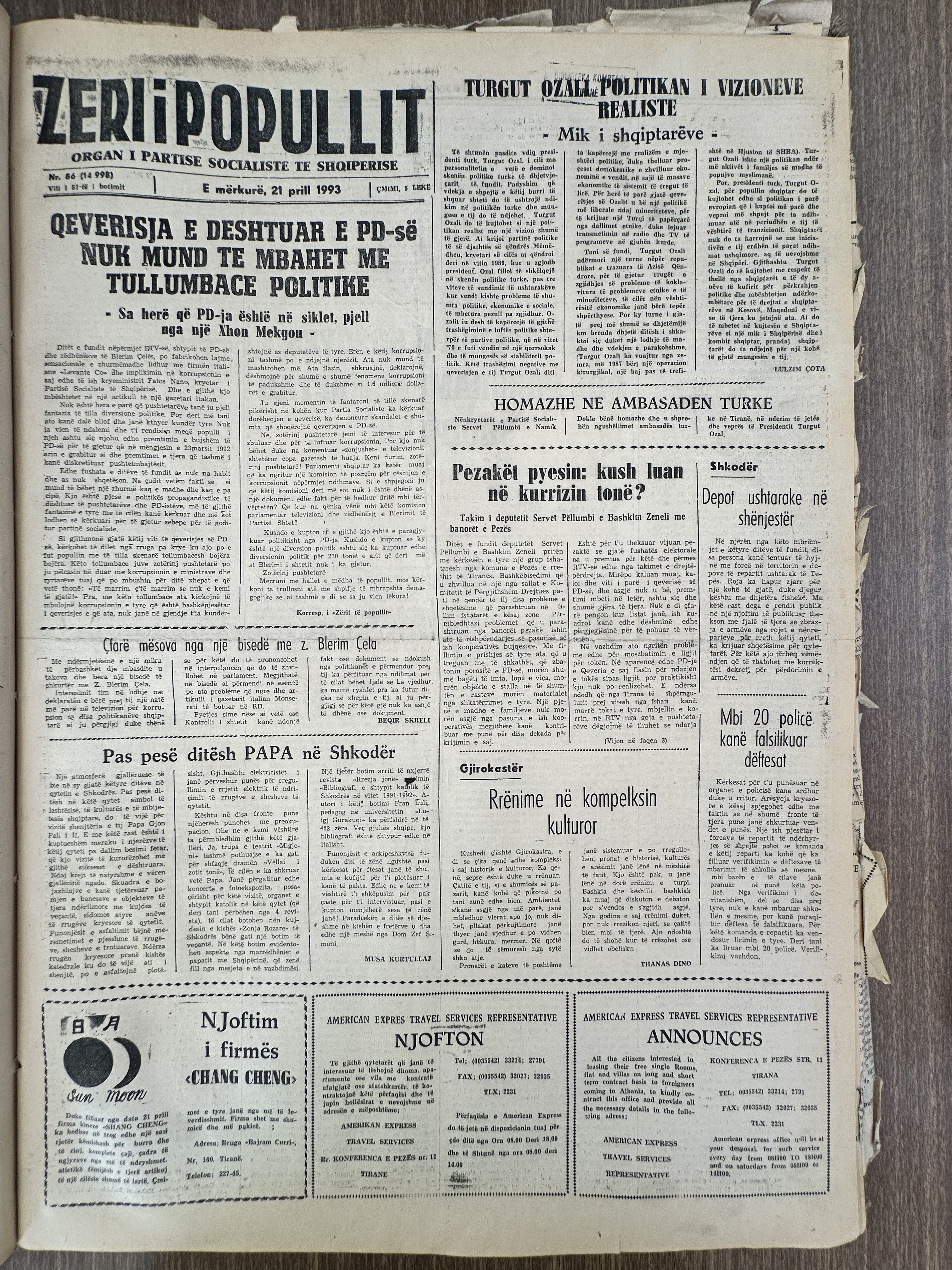 Zëri i Popullit 1993-04-21