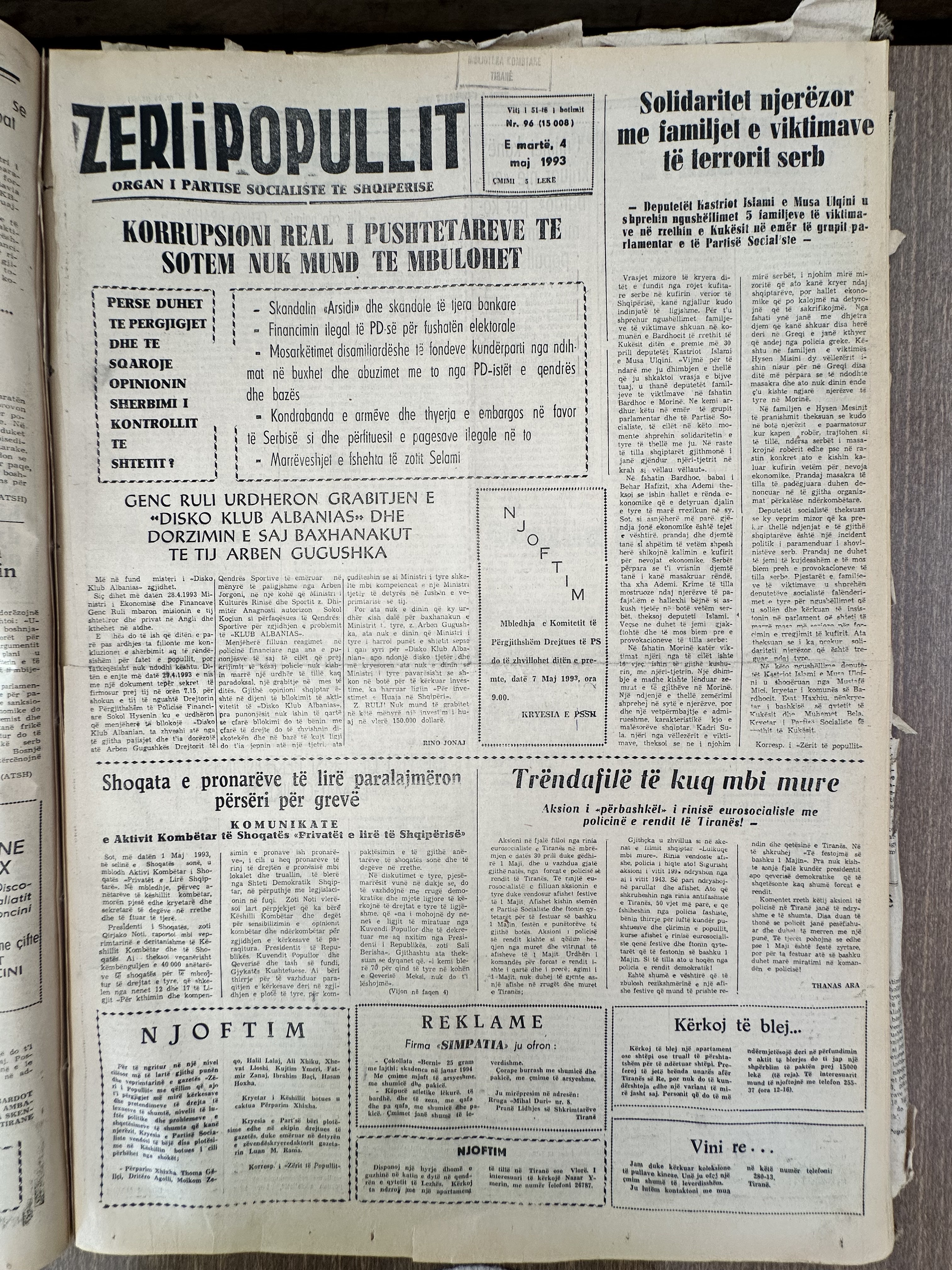 Zëri i Popullit 1993-05-04