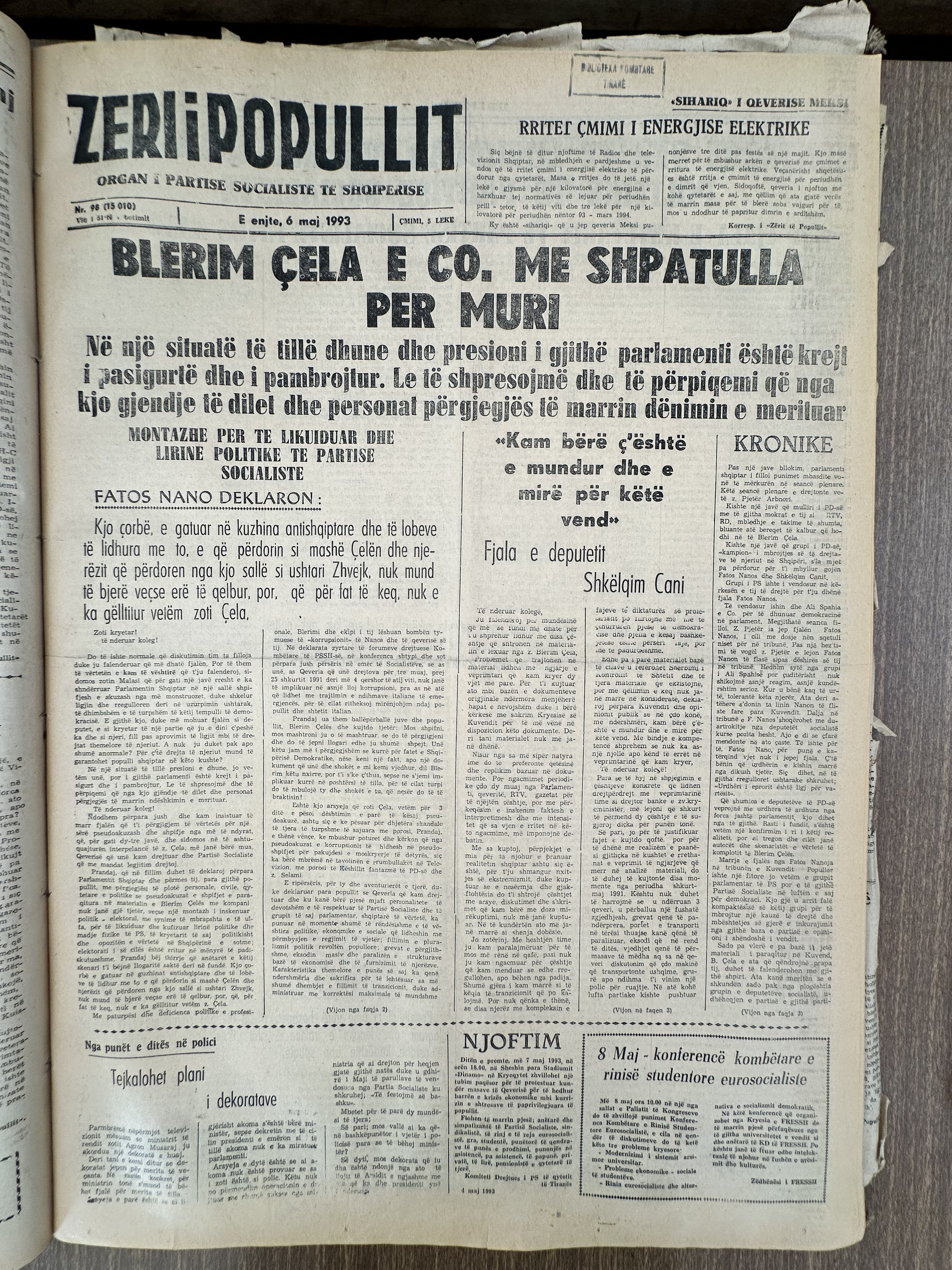 Zëri i Popullit 1993-05-06