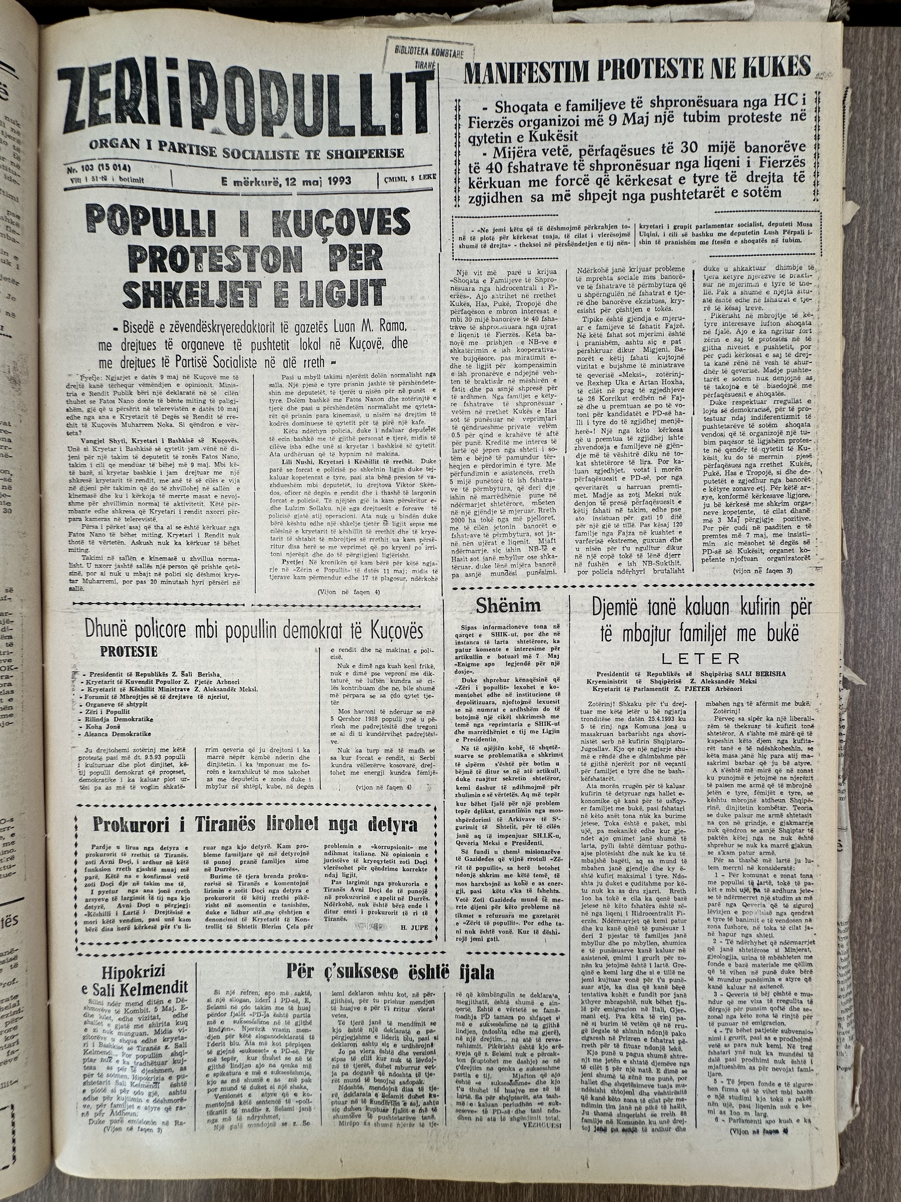 Zëri i Popullit 1993-05-12