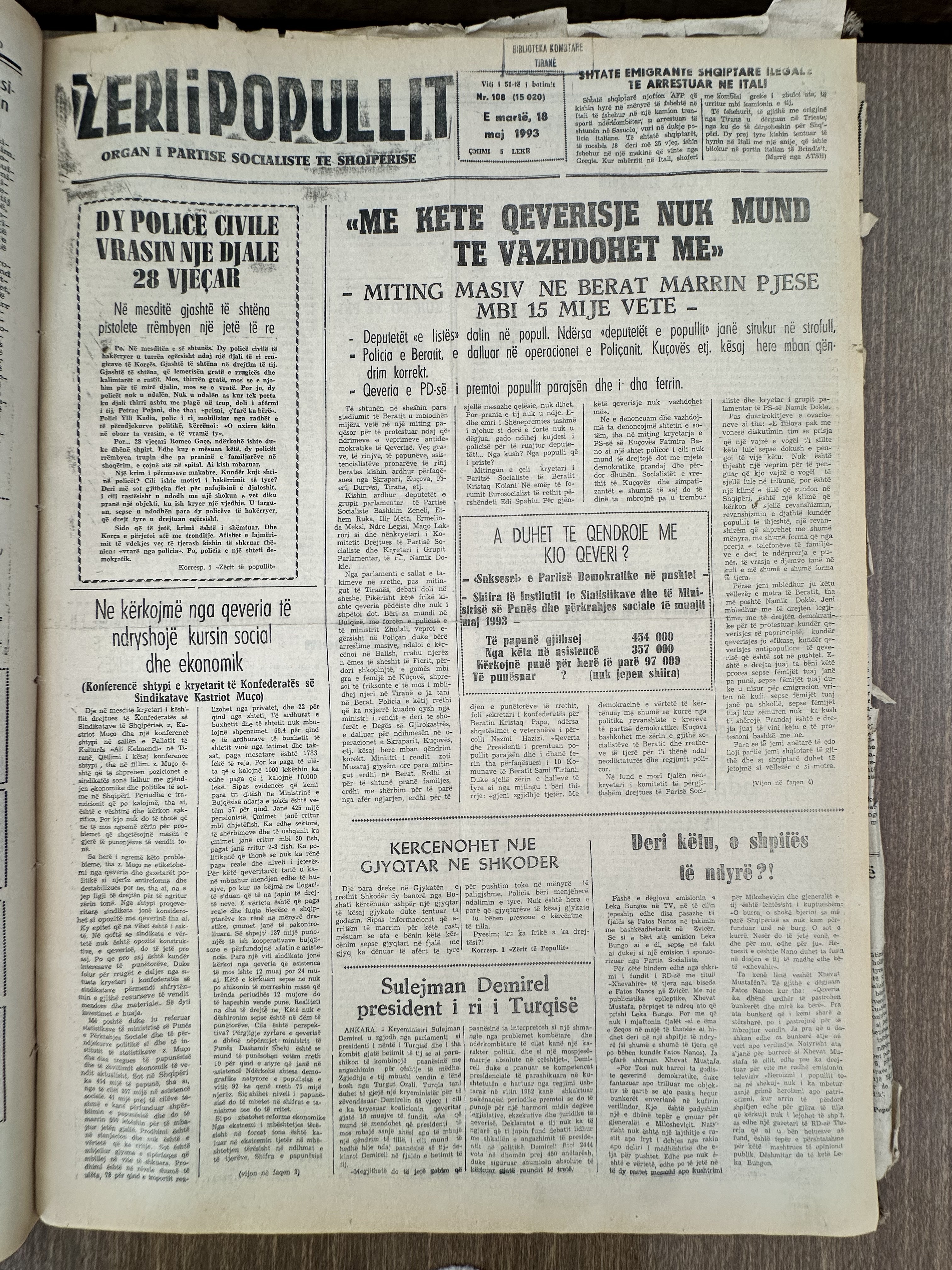 Zëri i Popullit 1993-05-18