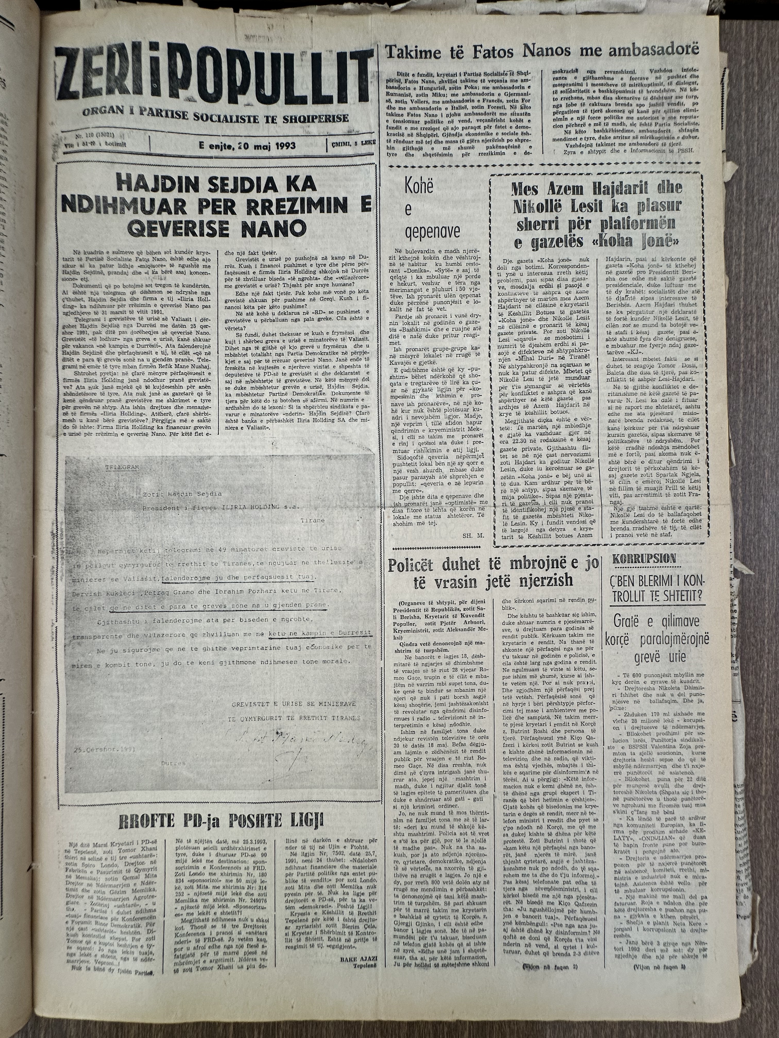 Zëri i Popullit 1993-05-20