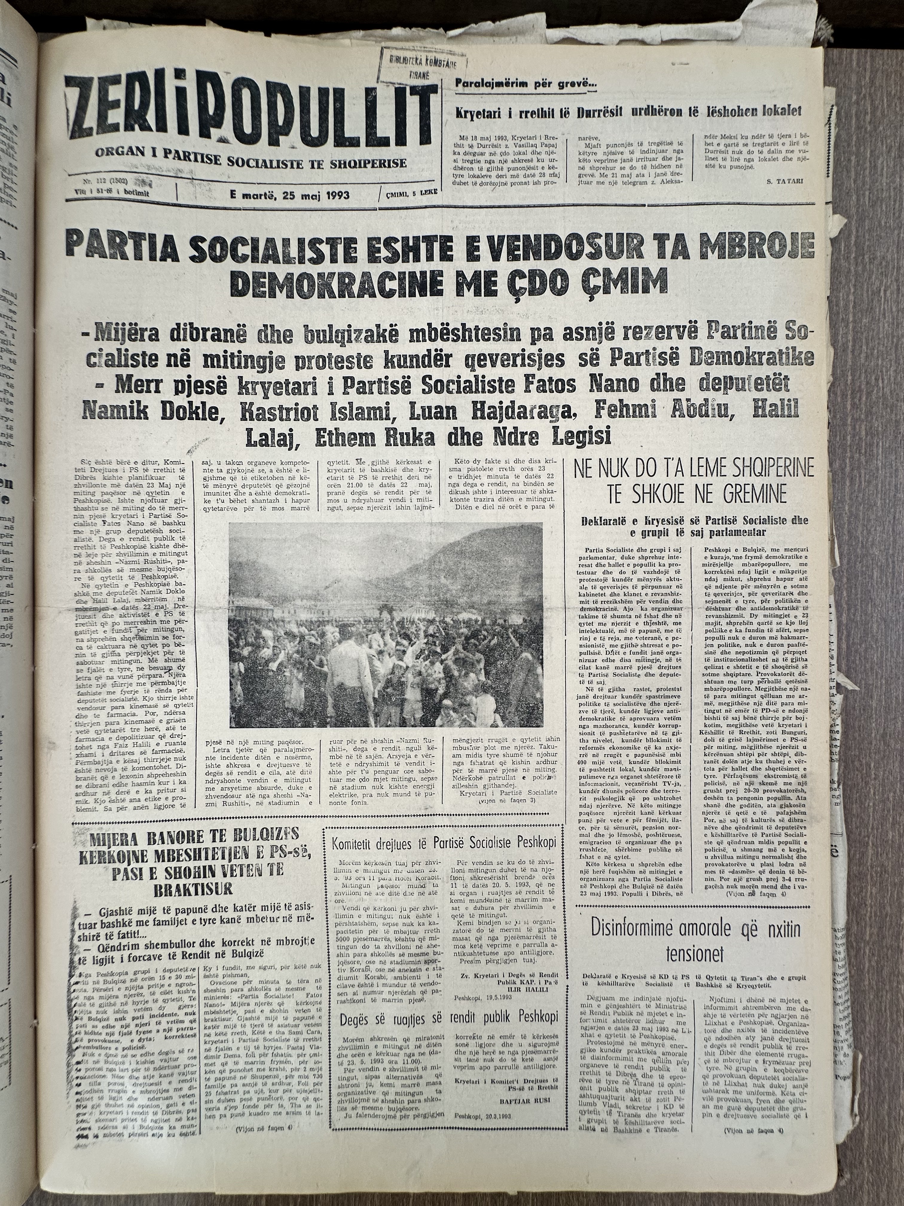 Zëri i Popullit 1993-05-25
