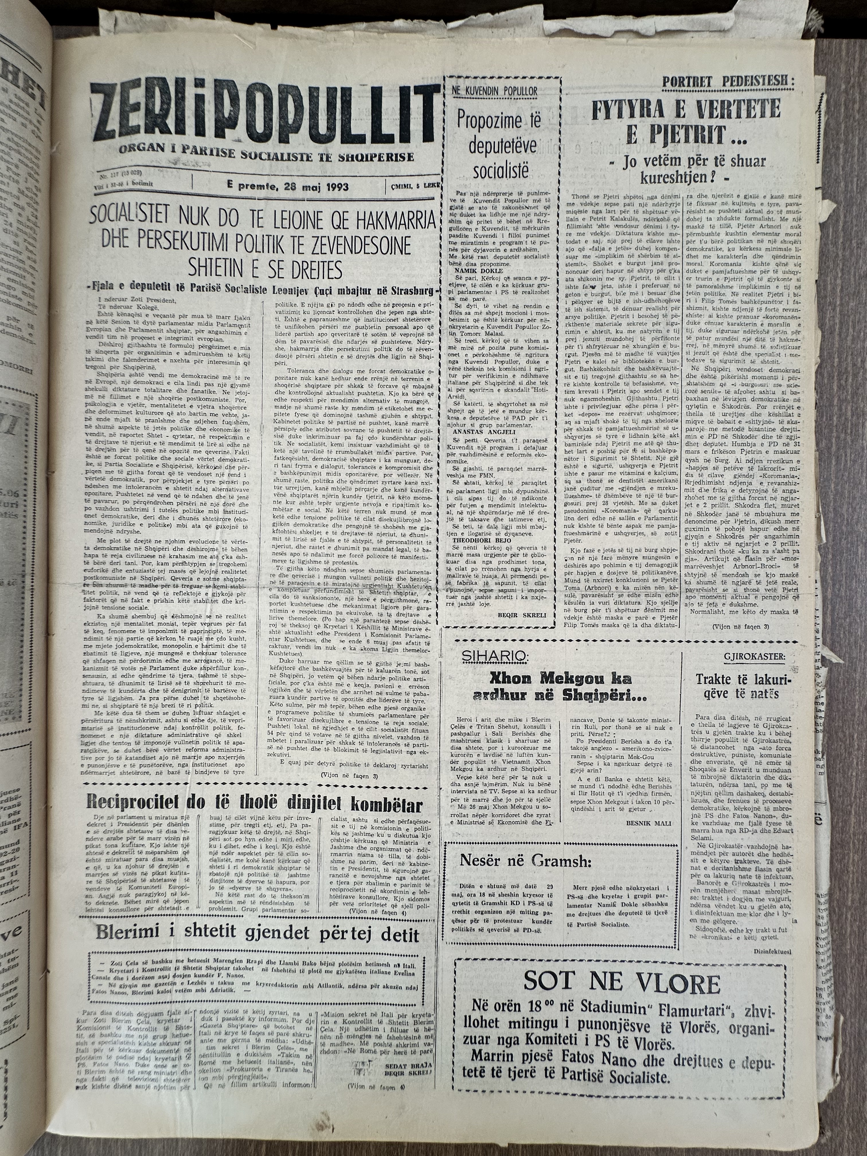 Zëri i Popullit 1993-05-28