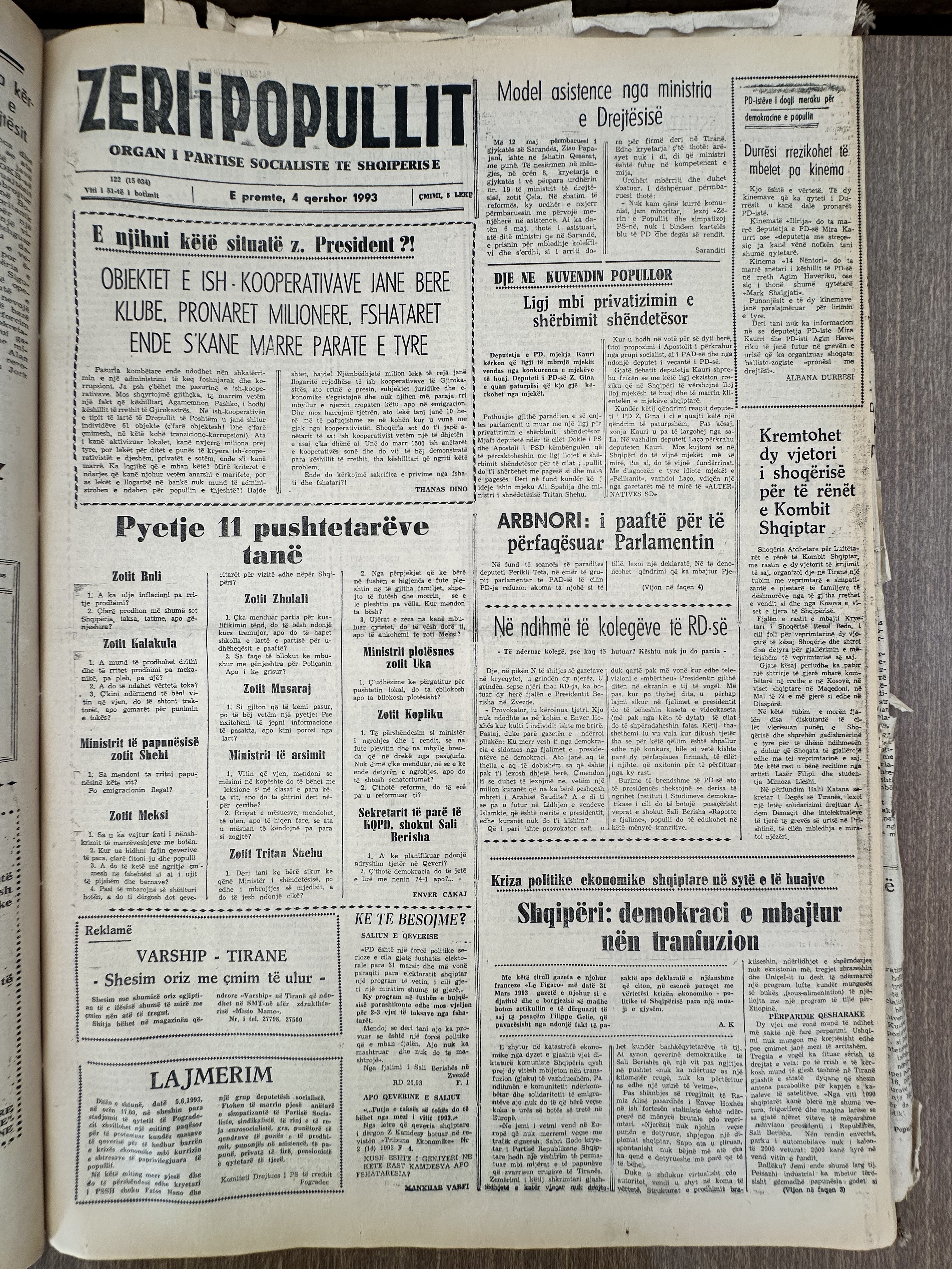 Zëri i Popullit 1993-06-04