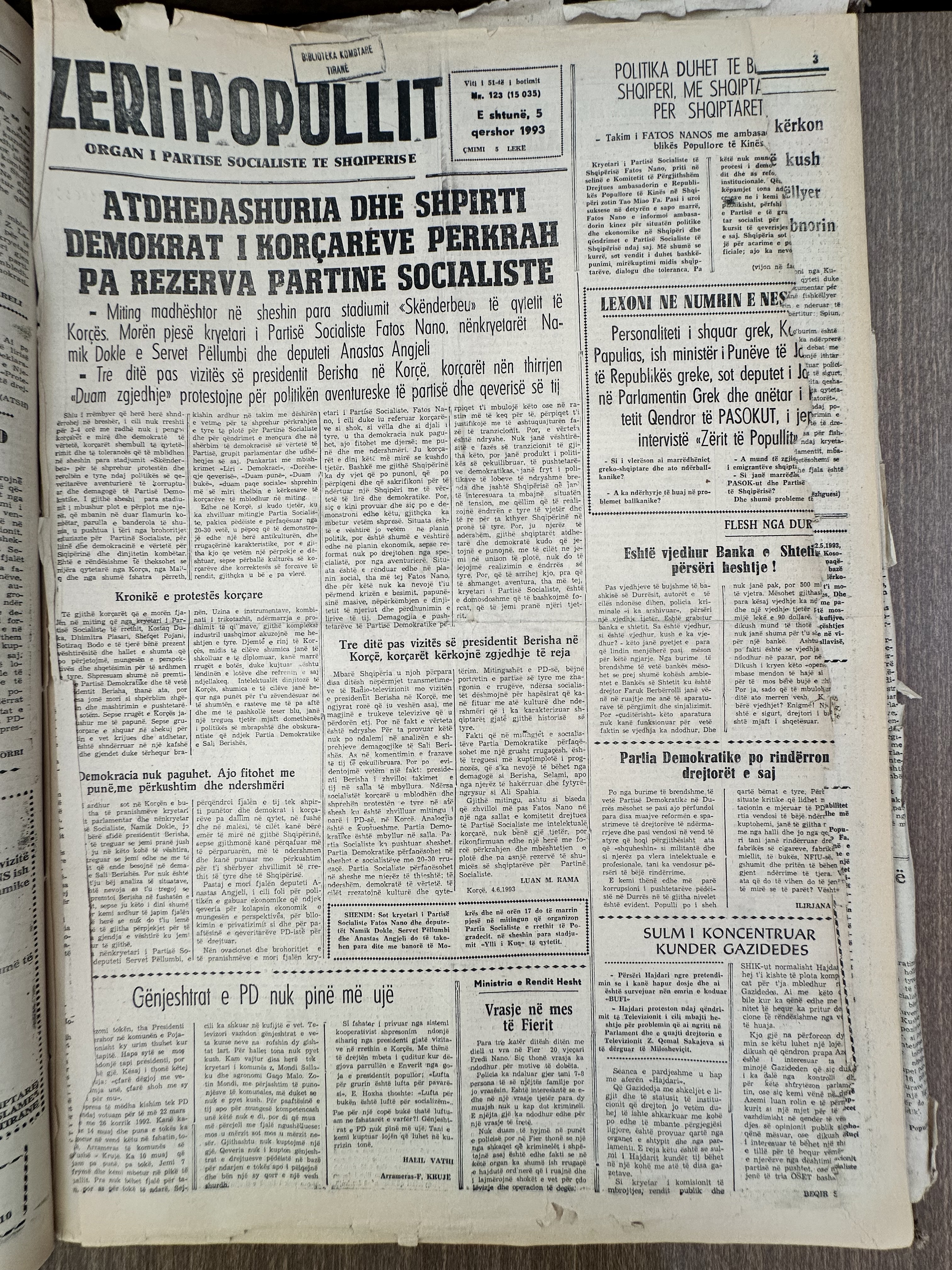 Zëri i Popullit 1993-06-05