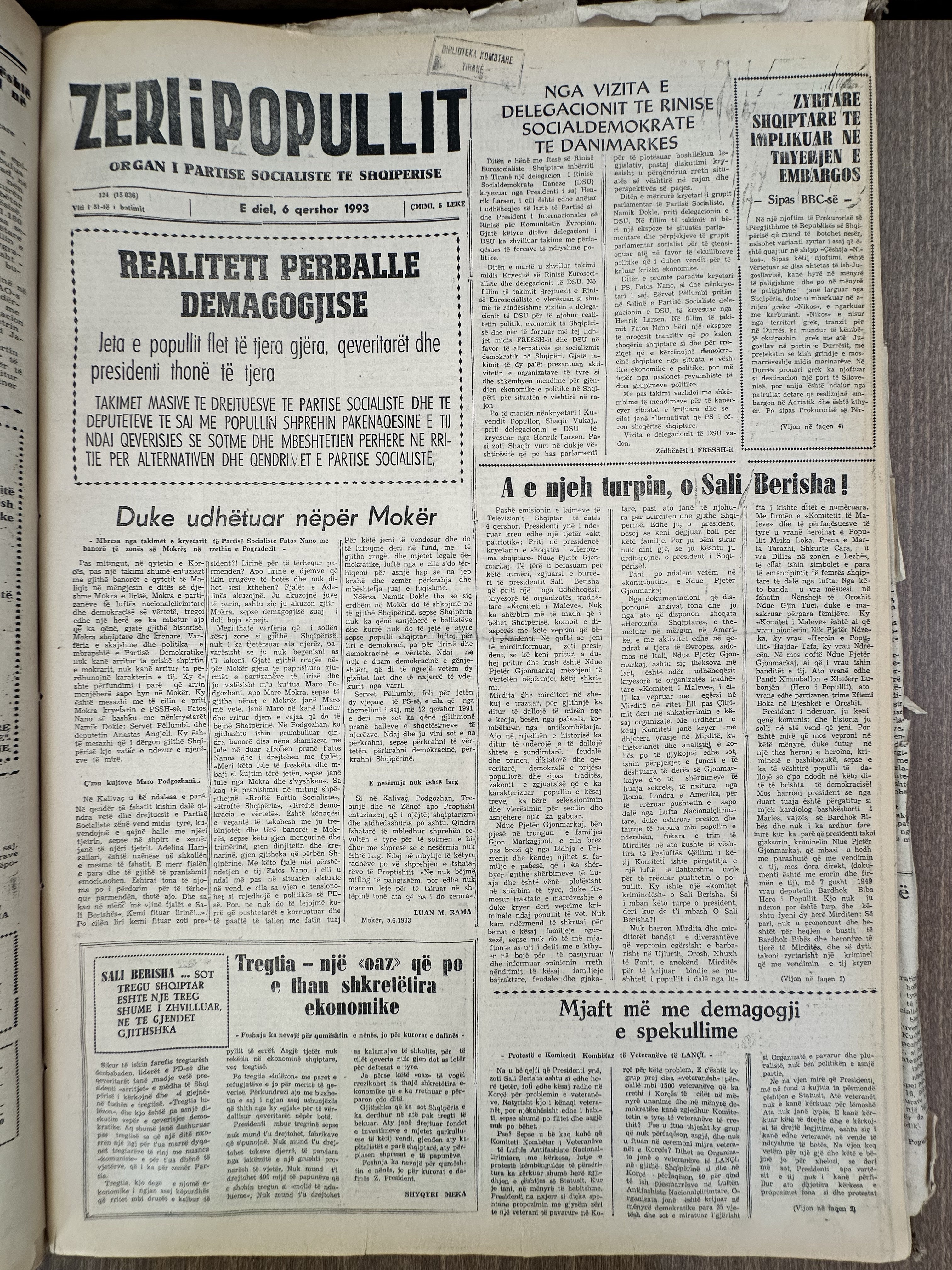 Zëri i Popullit 1993-06-06