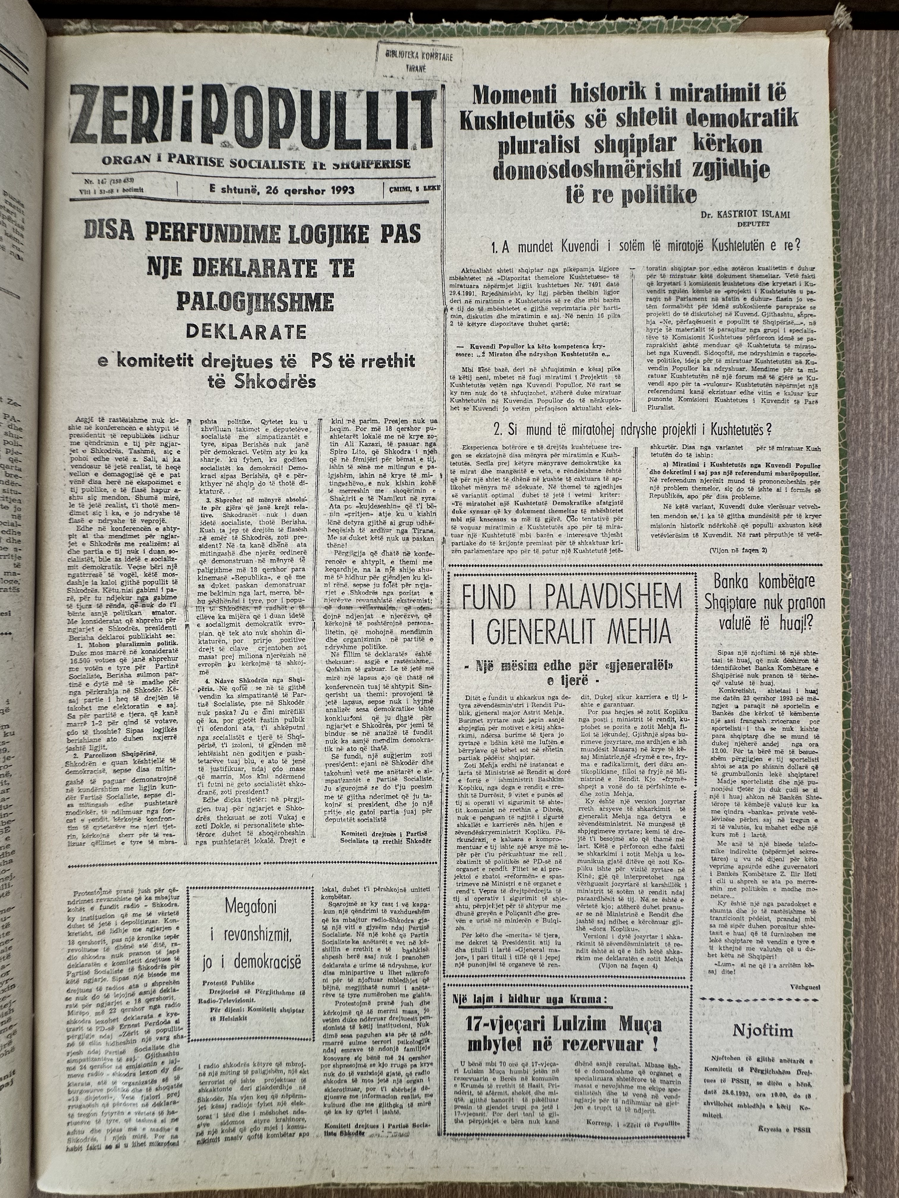 Zëri i Popullit 1993-06-26