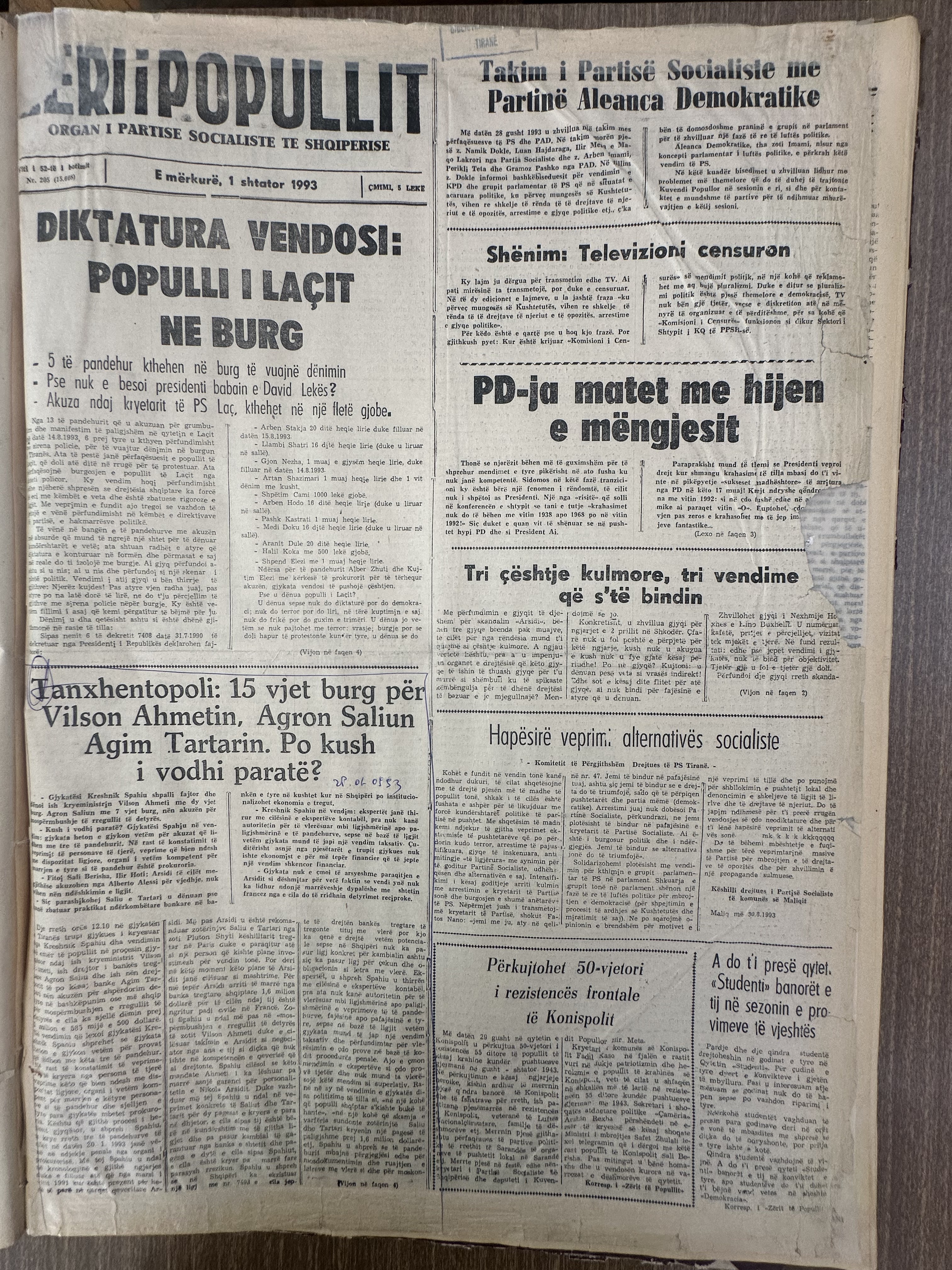 Zëri i Popullit 1993-09-01