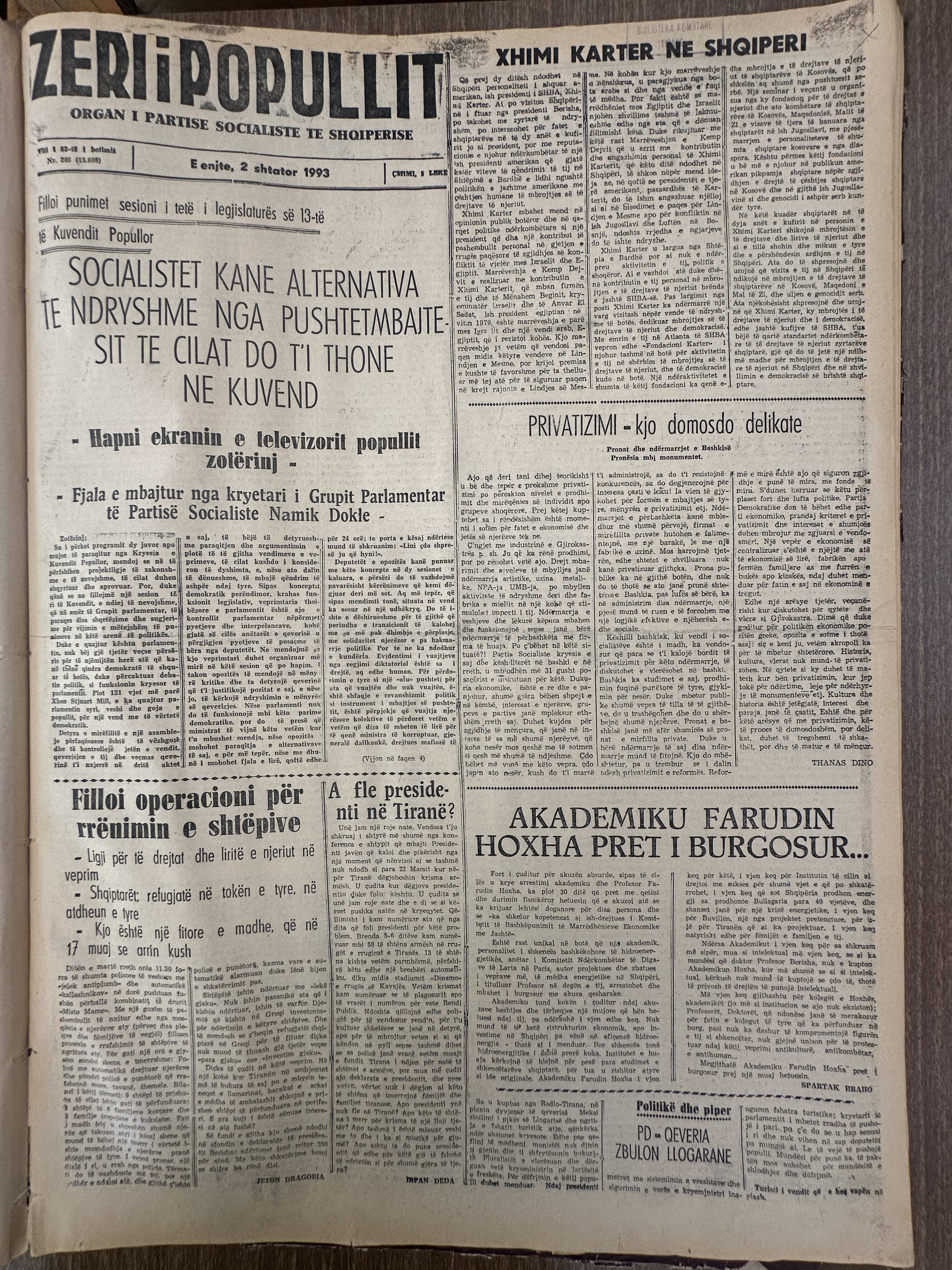 Zëri i Popullit 1993-09-02