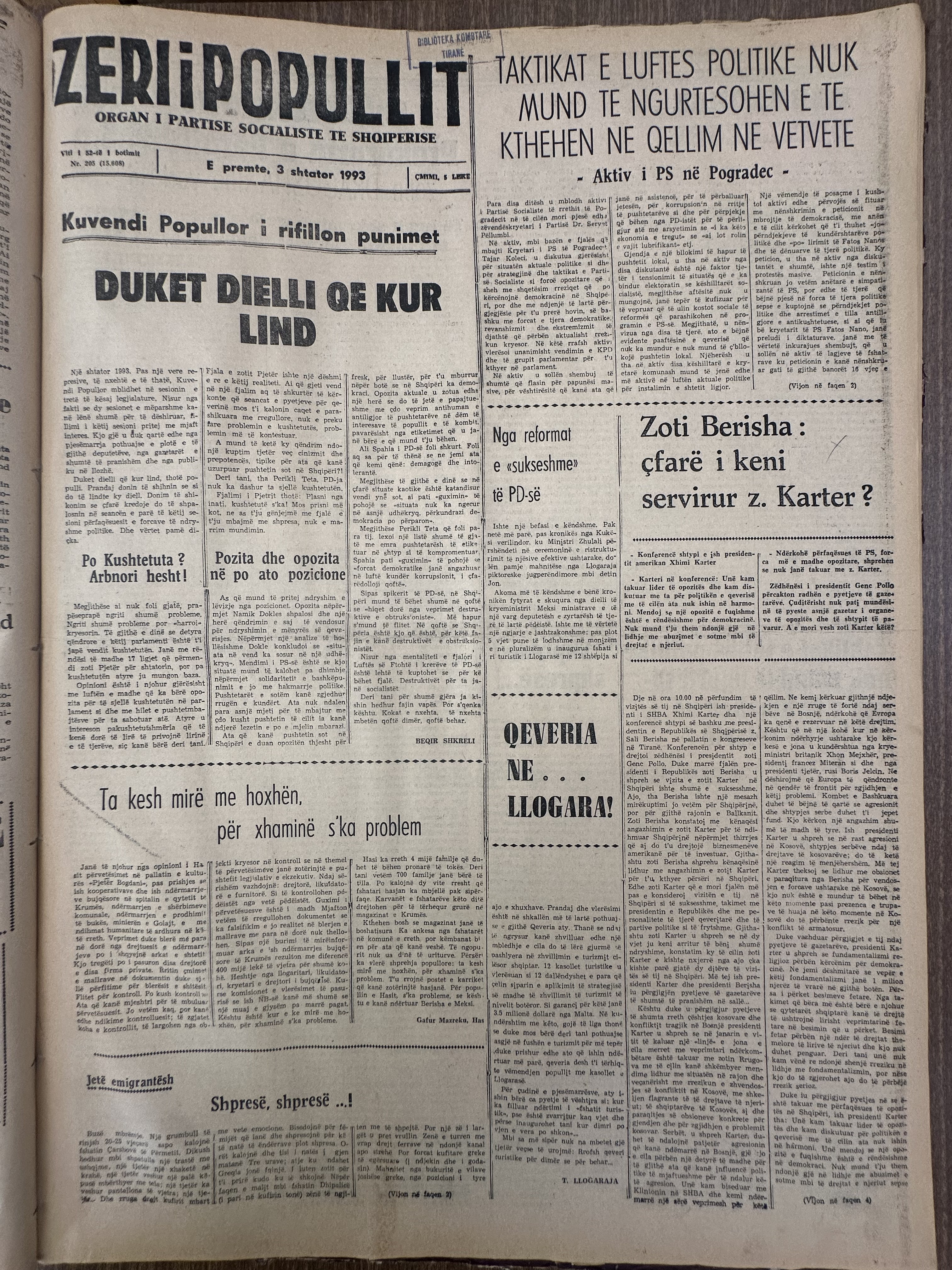 Zëri i Popullit 1993-09-03