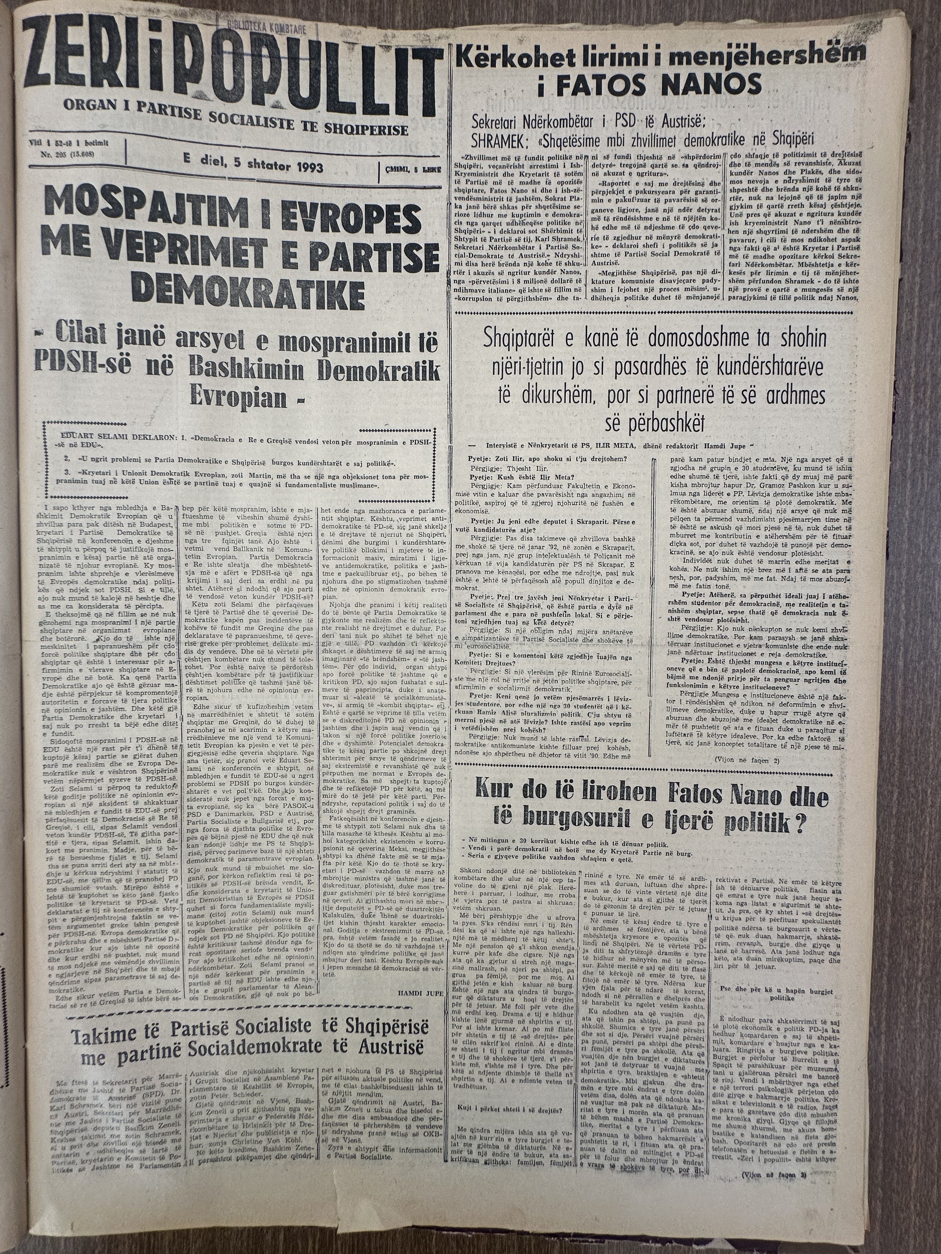 Zëri i Popullit 1993-09-05