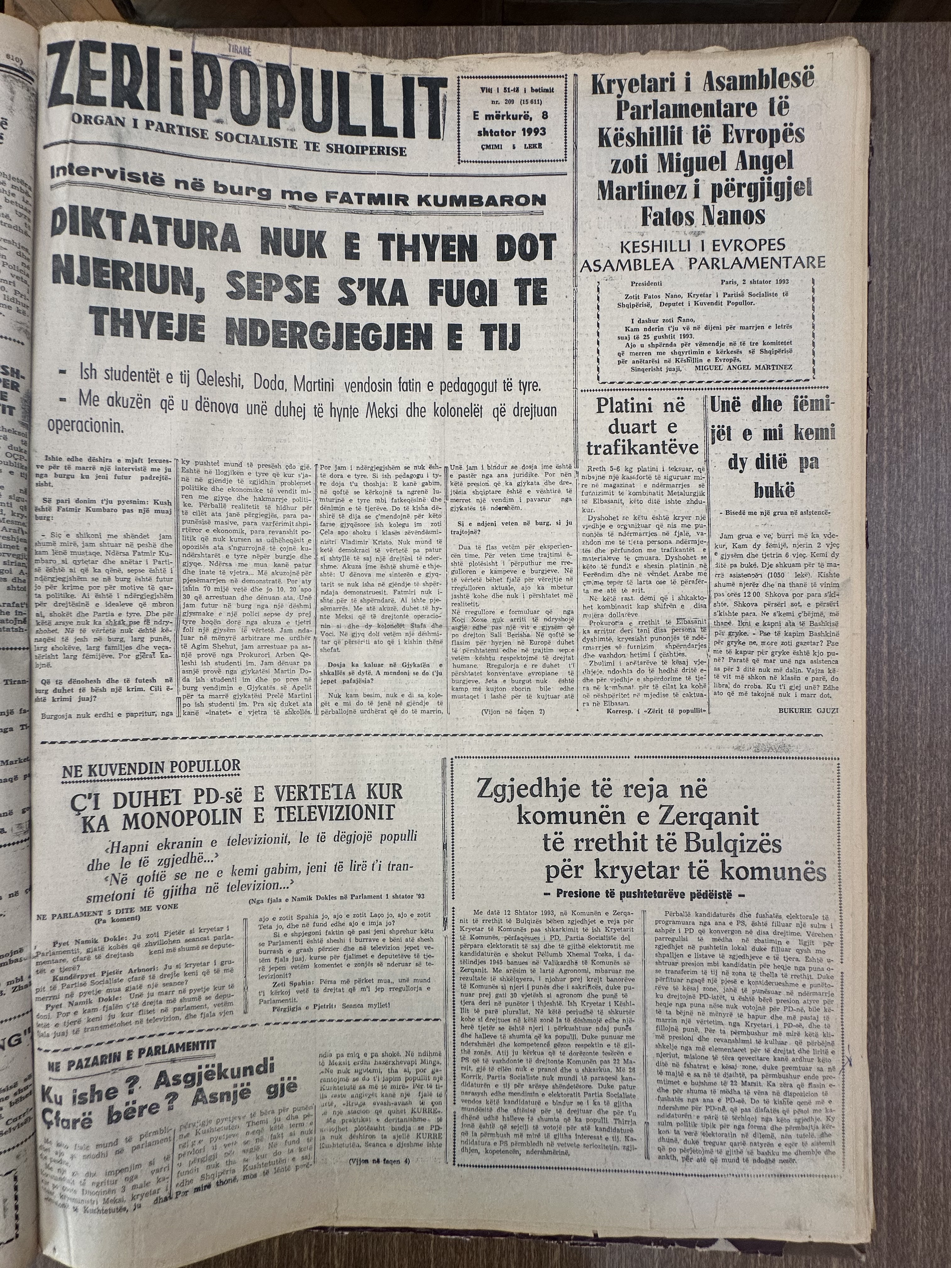 Zëri i Popullit 1993-09-08