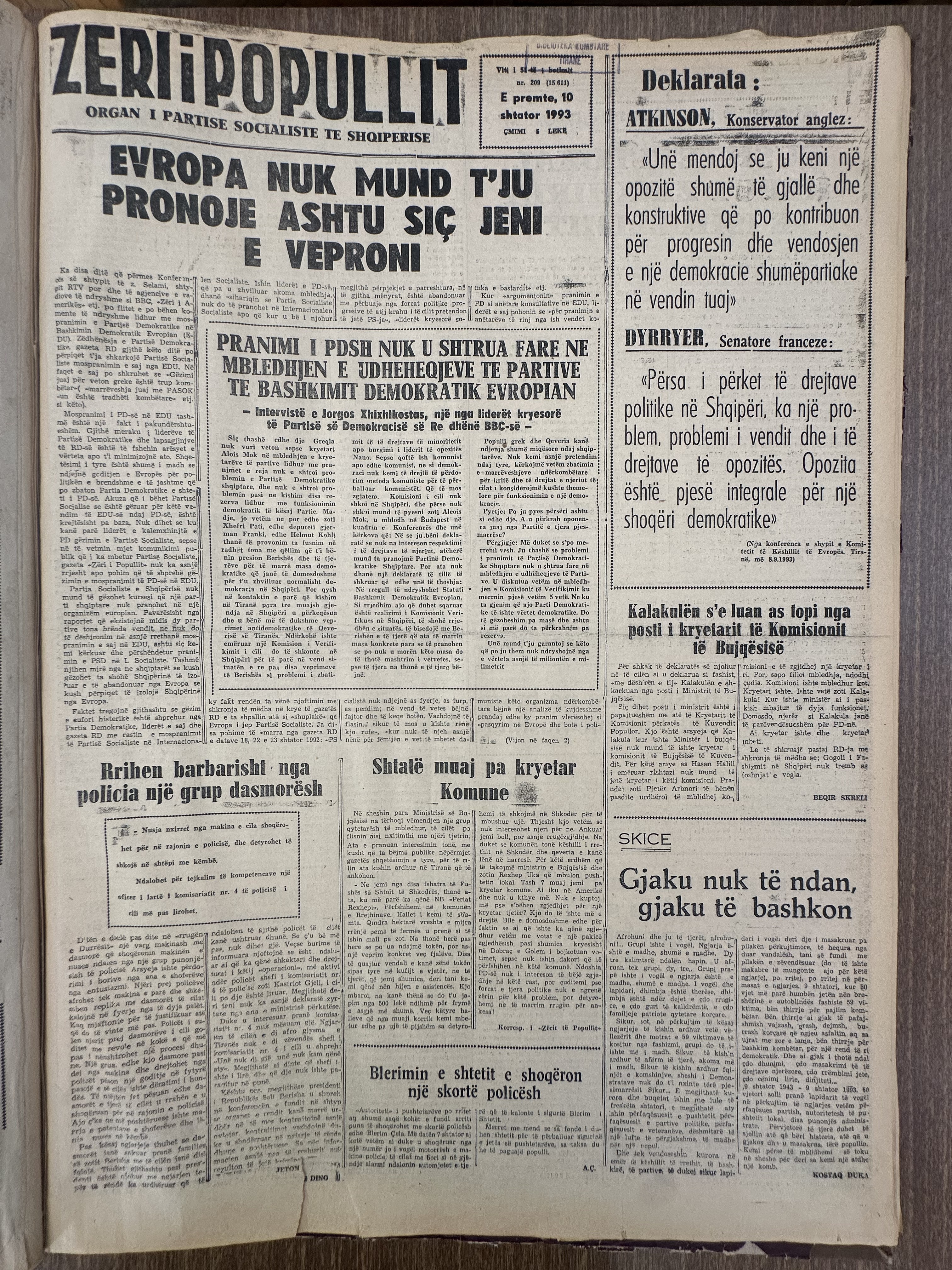 Zëri i Popullit 1993-09-10
