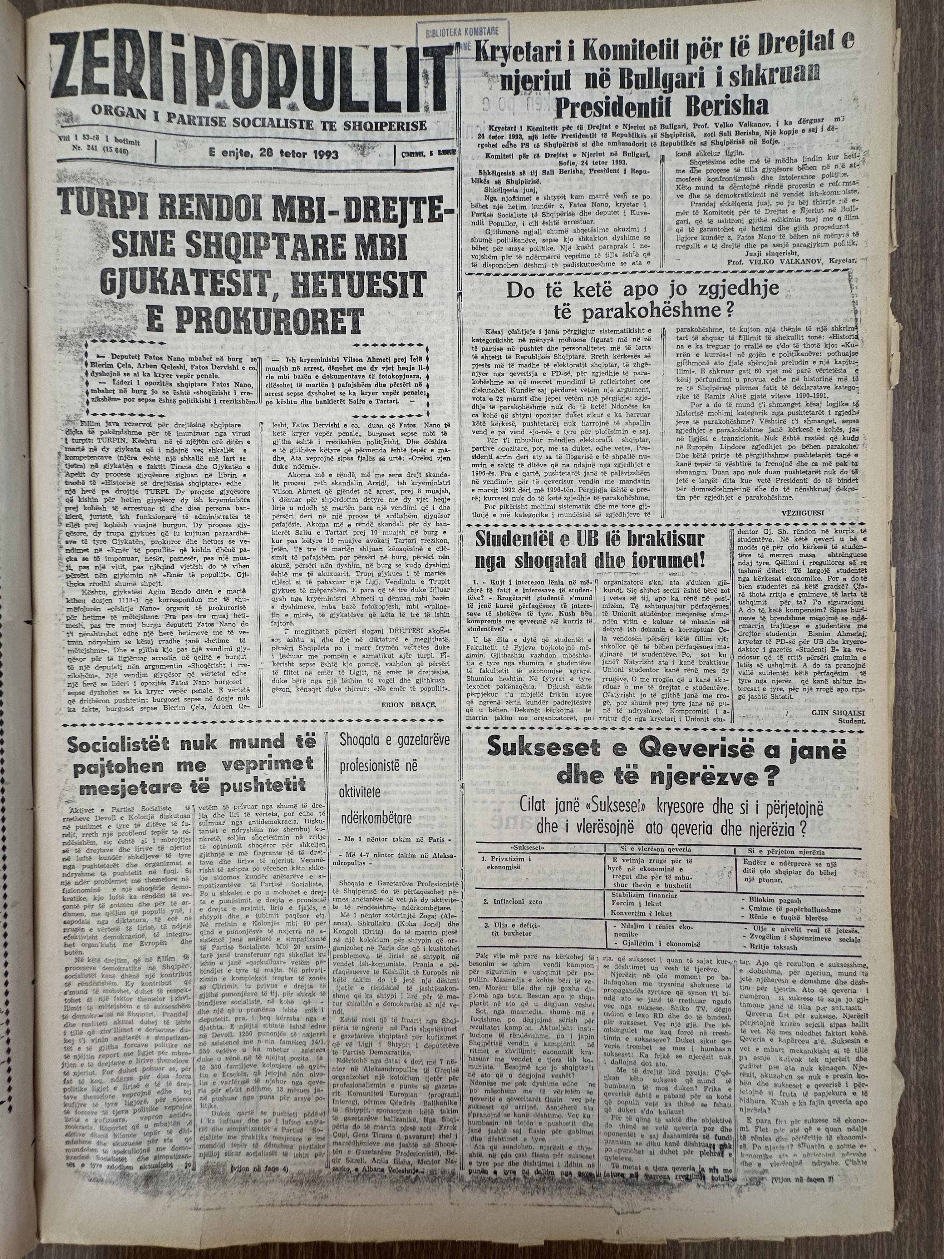 Zëri i Popullit 1993-10-28
