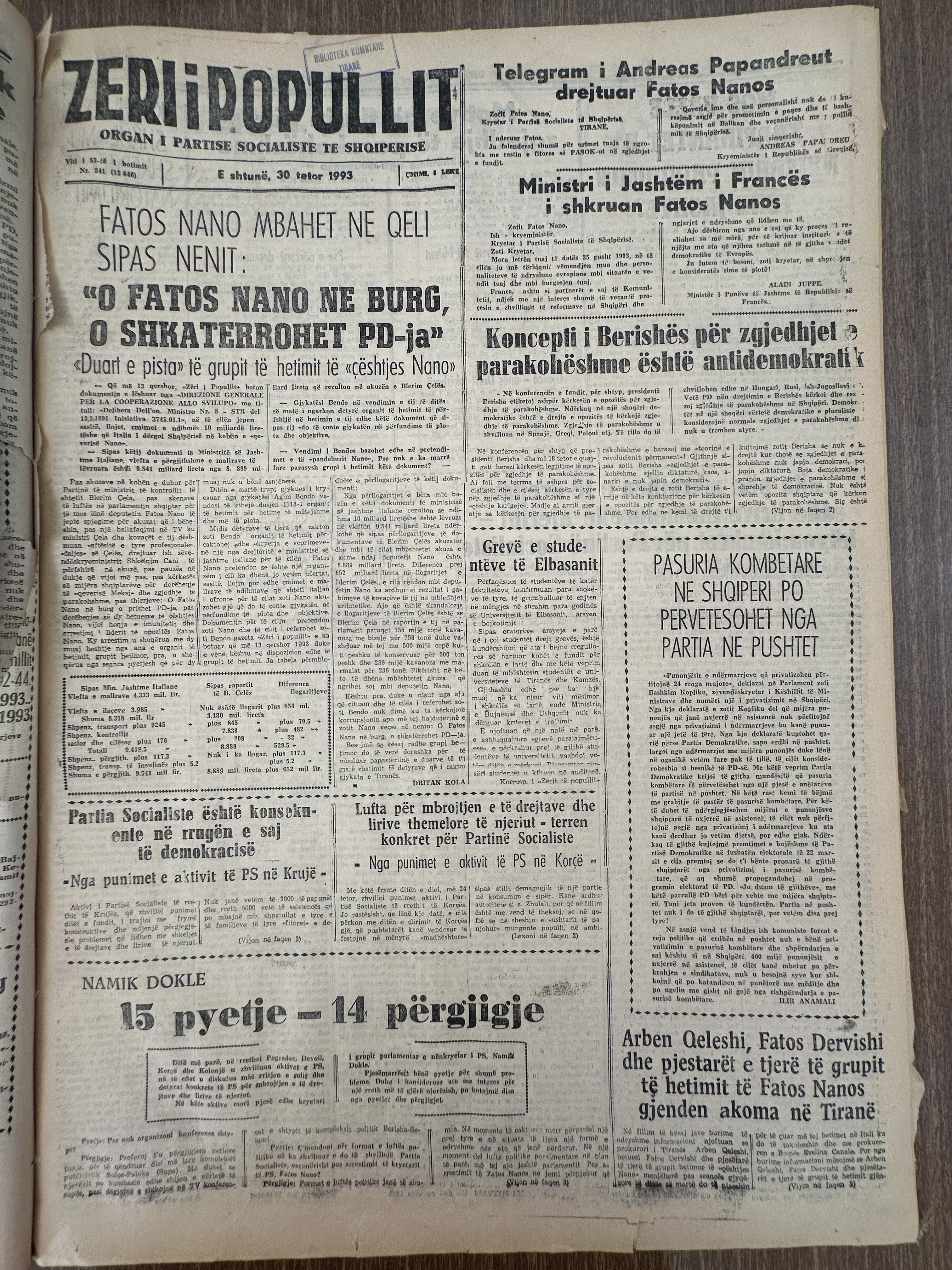Zëri i Popullit 1993-10-30