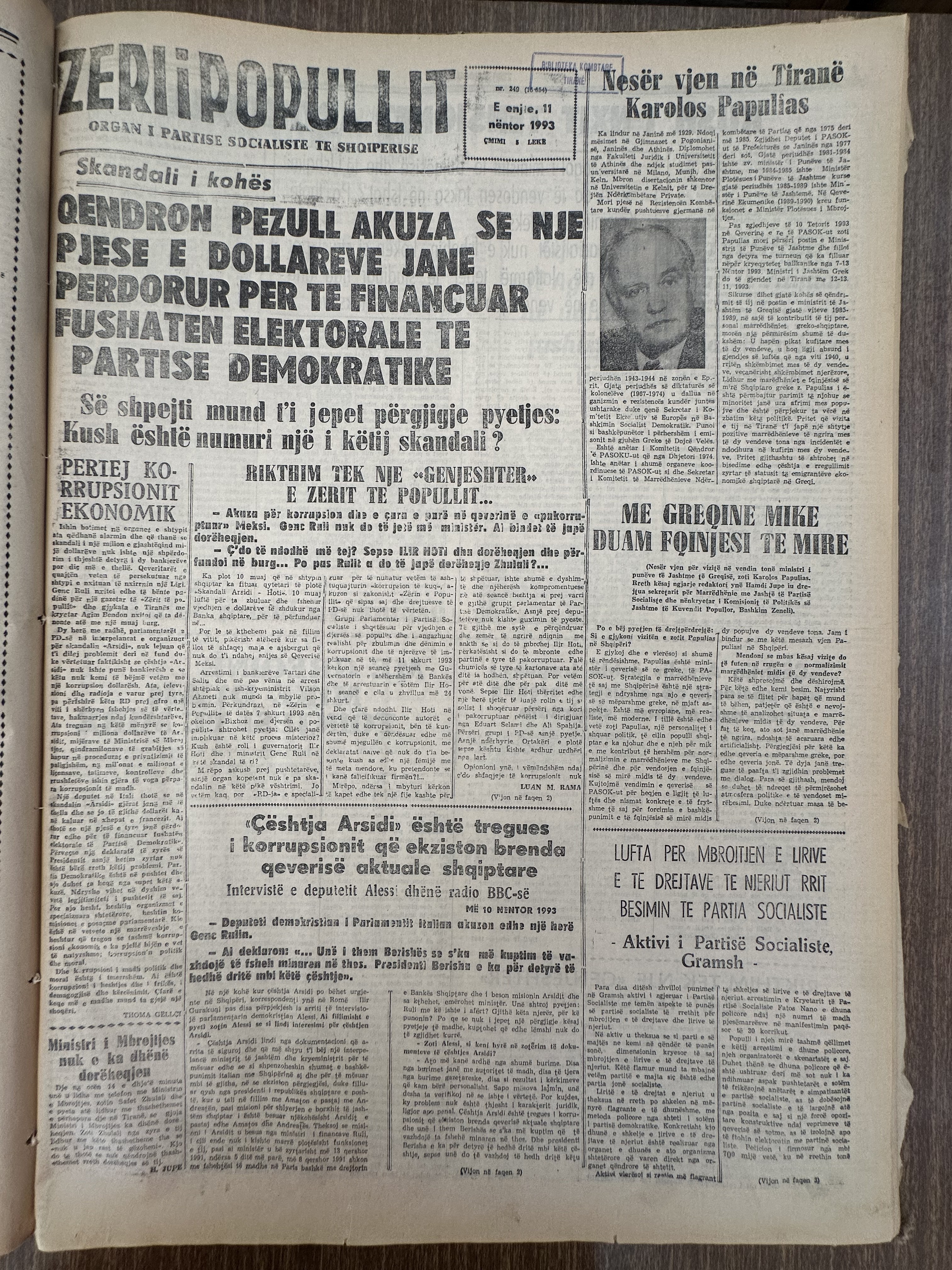 Zëri i Popullit 1993-11-11