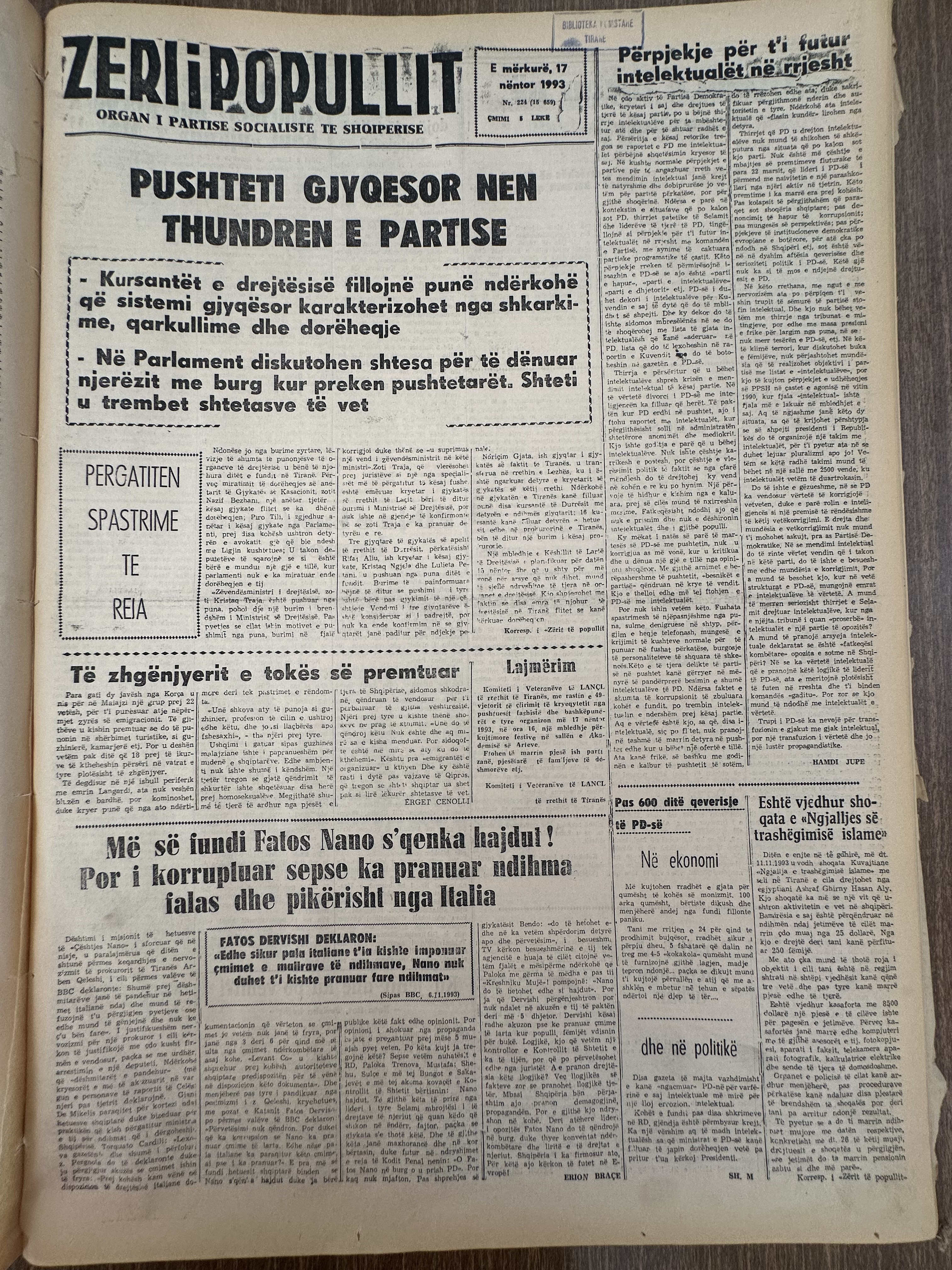 Zëri i Popullit 1993-03-17