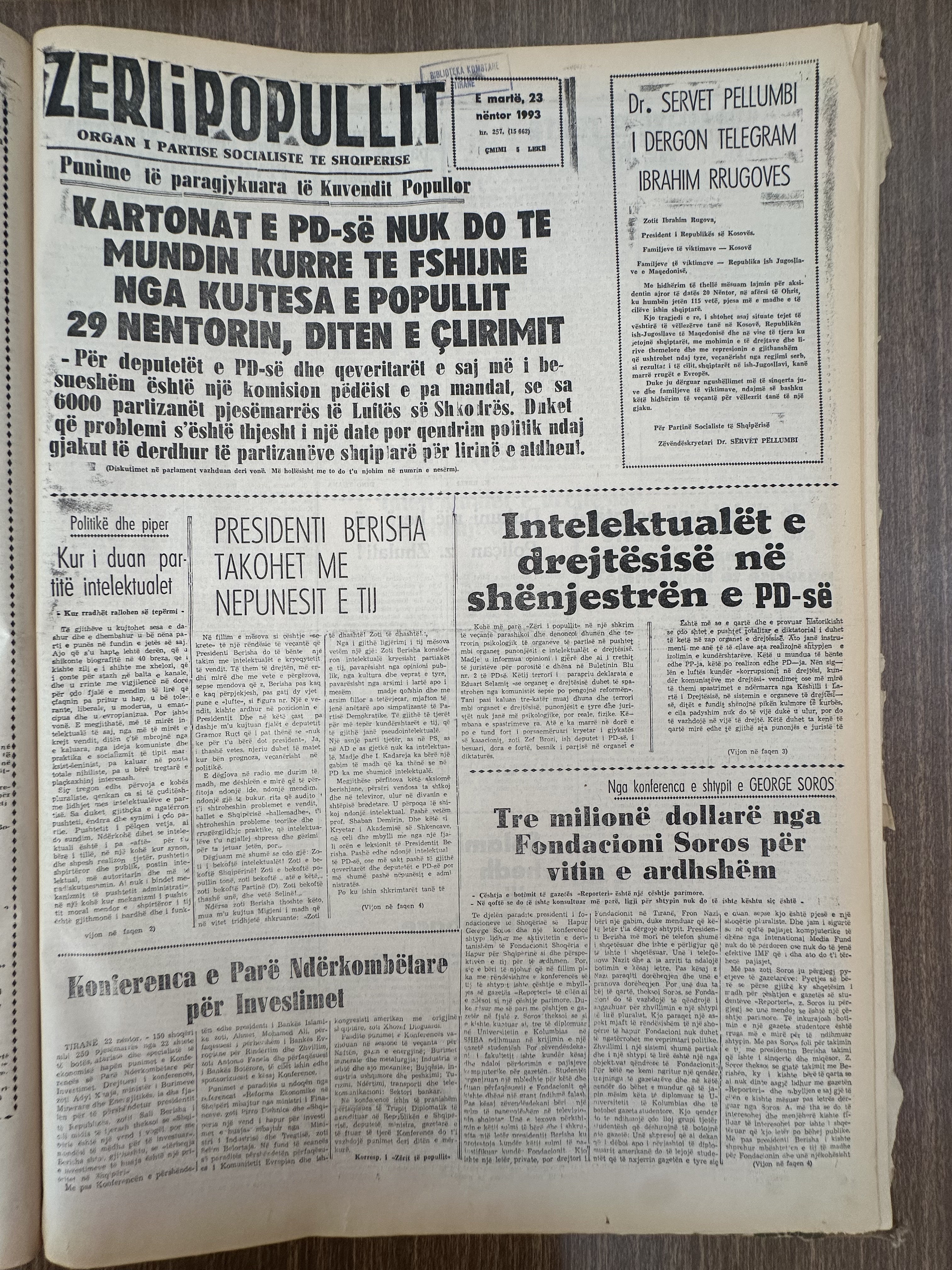 Zëri i Popullit 1993-11-23