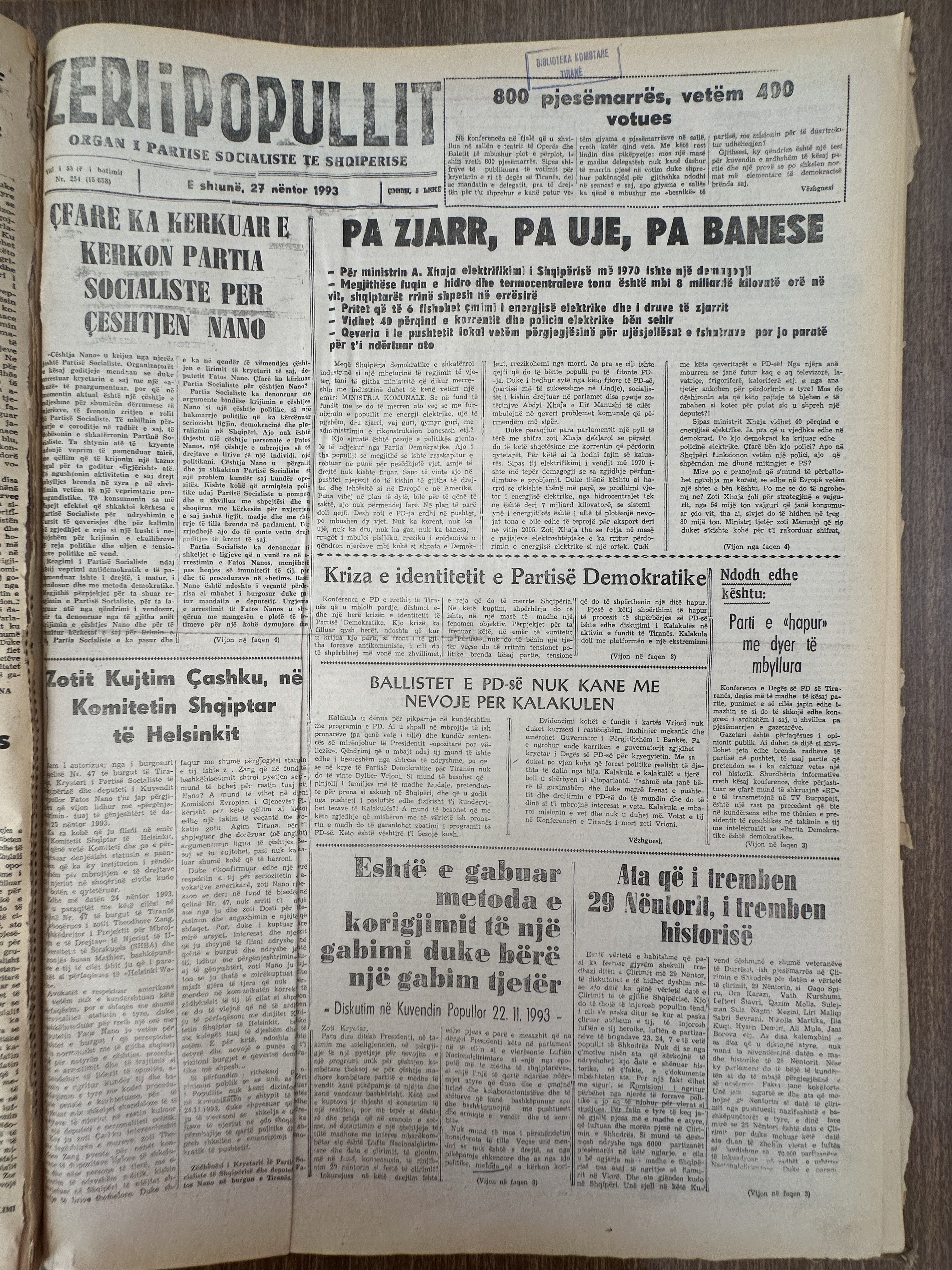 Zëri i Popullit 1993-03-27