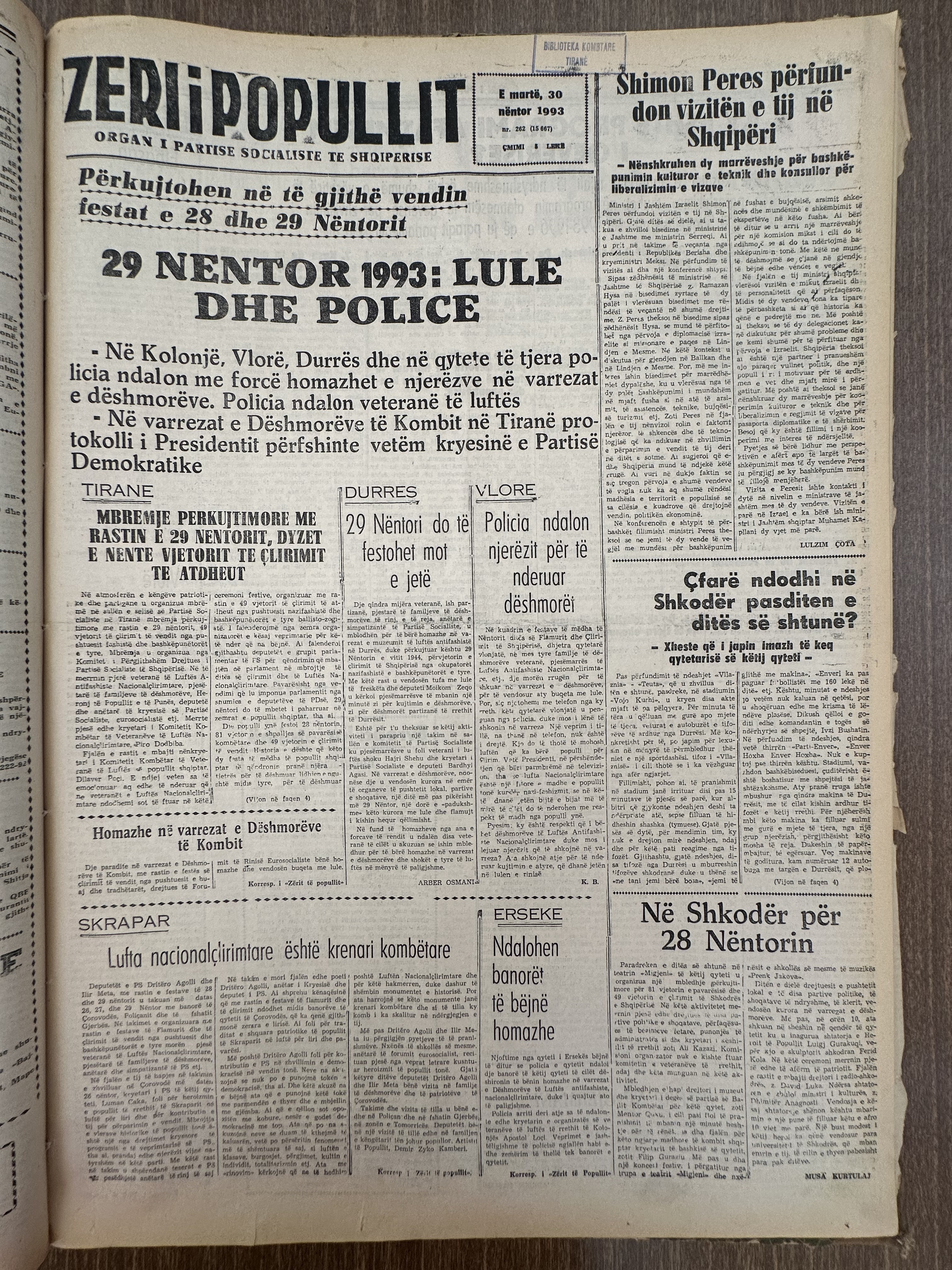 Zëri i Popullit 1993-11-30