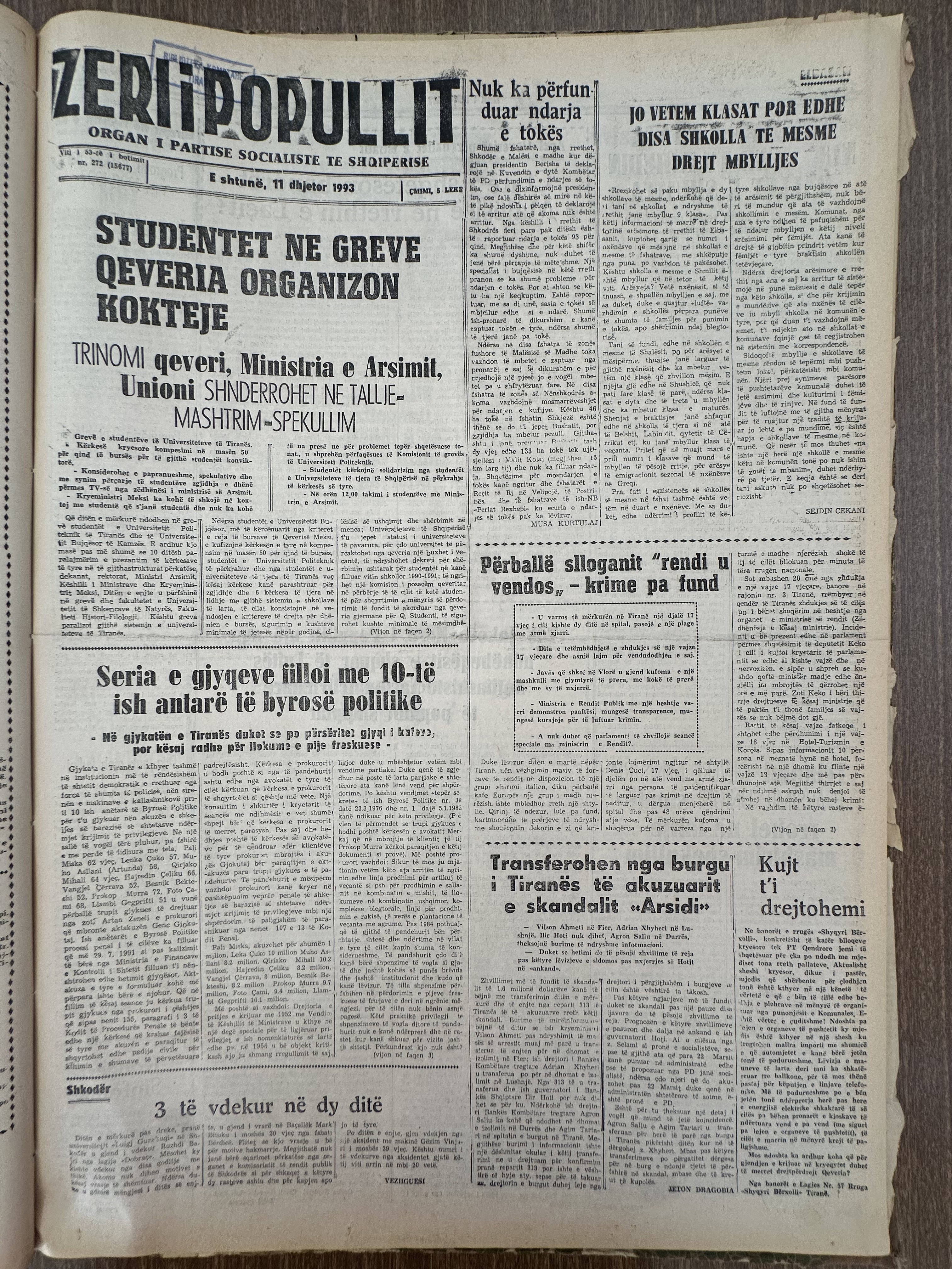 Zëri i Popullit 1993-12-11