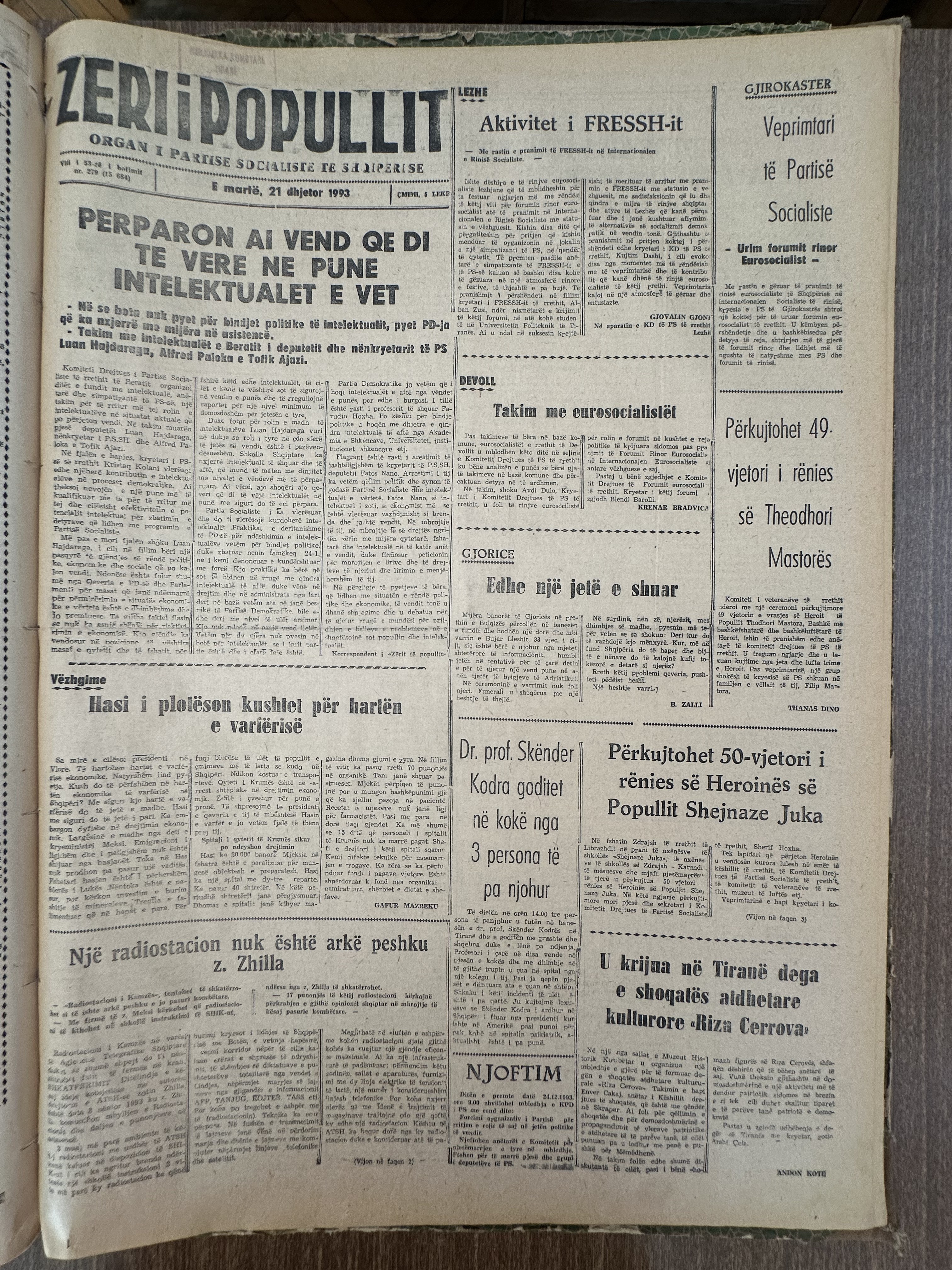 Zëri i Popullit 1993-07-21