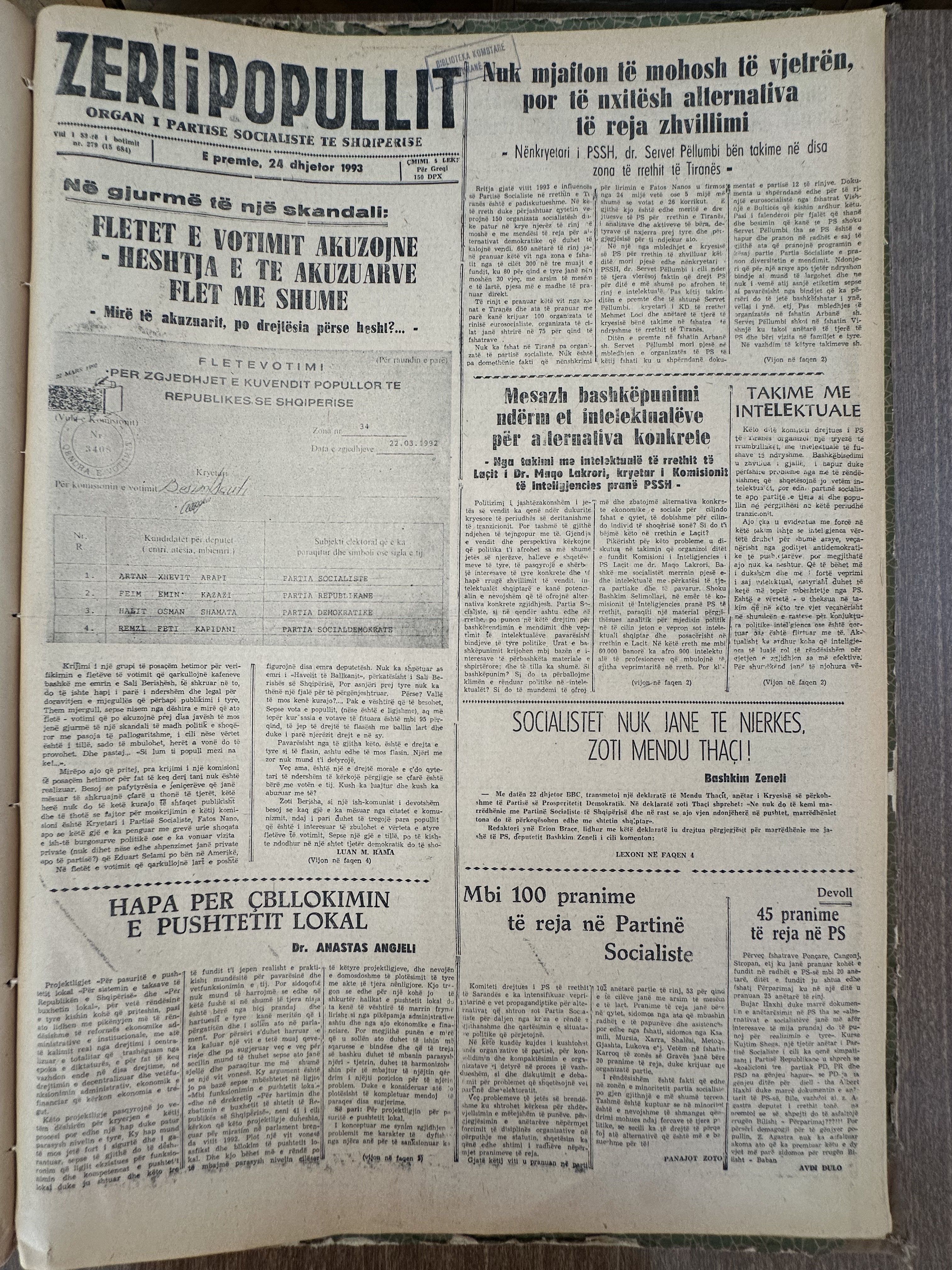 Zëri i Popullit 1993-12-24