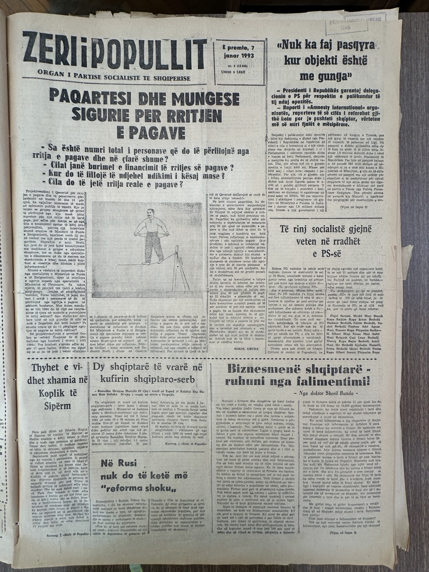 Zëri i Popullit 1993-01-07