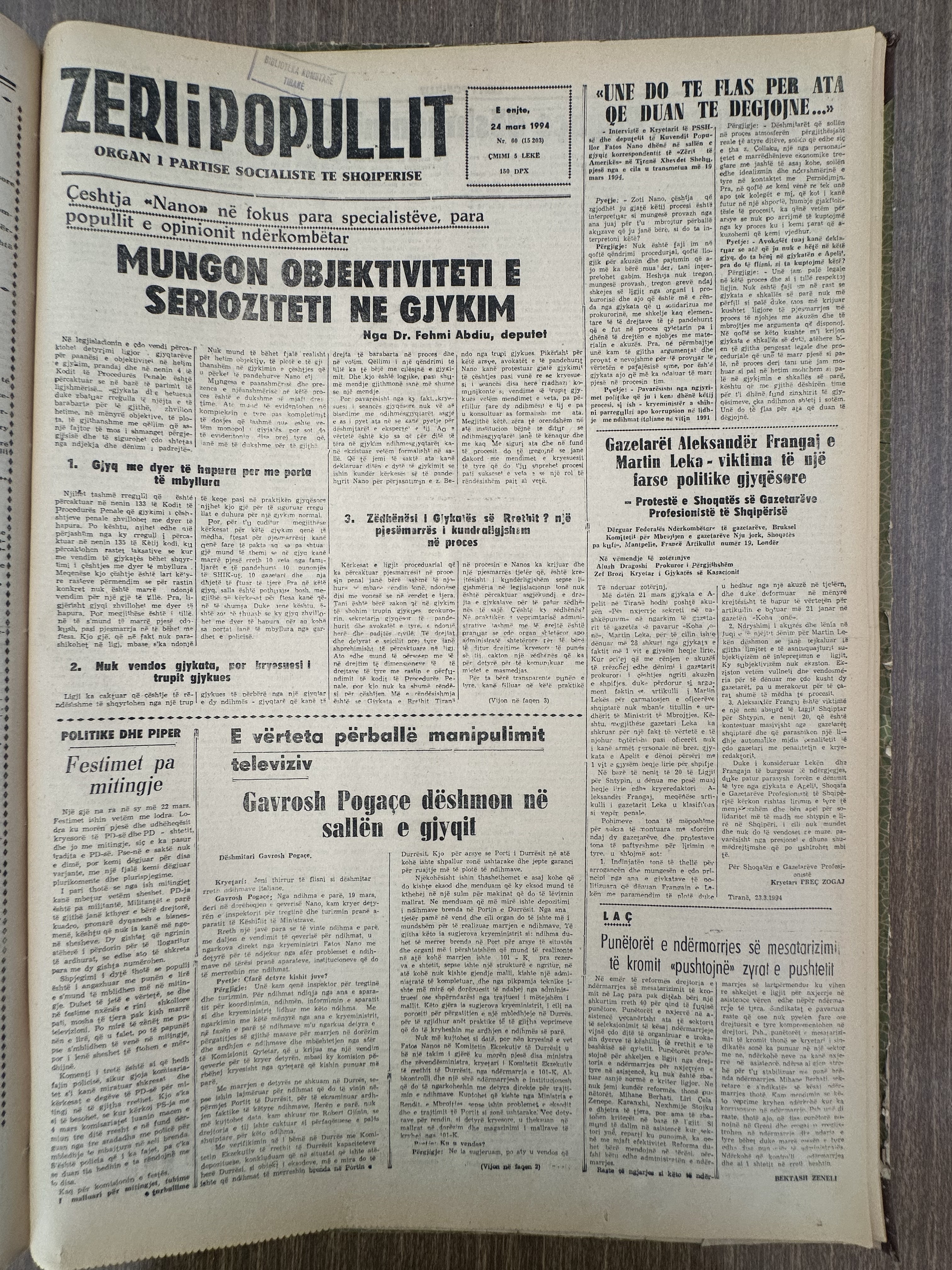 Zëri i Popullit 1994-03-24