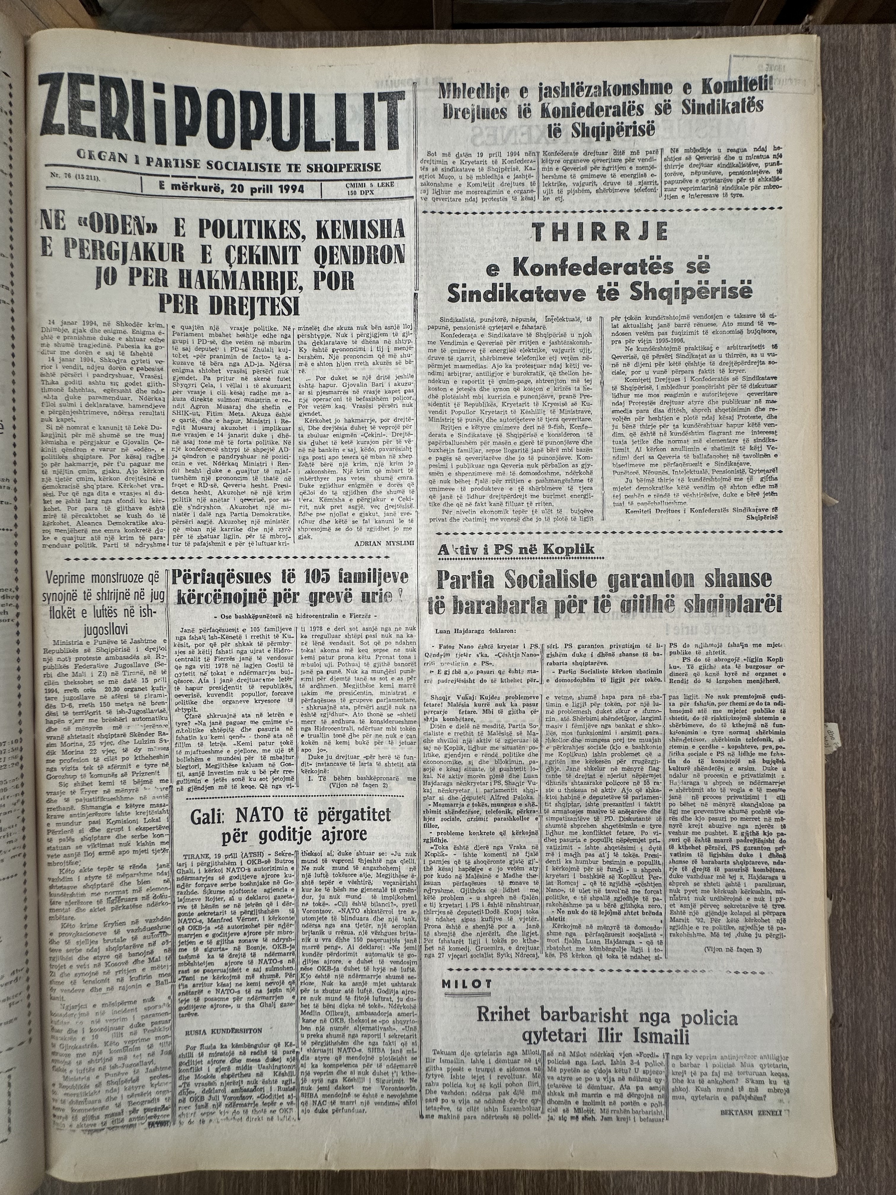 Zëri i Popullit 1994-04-20