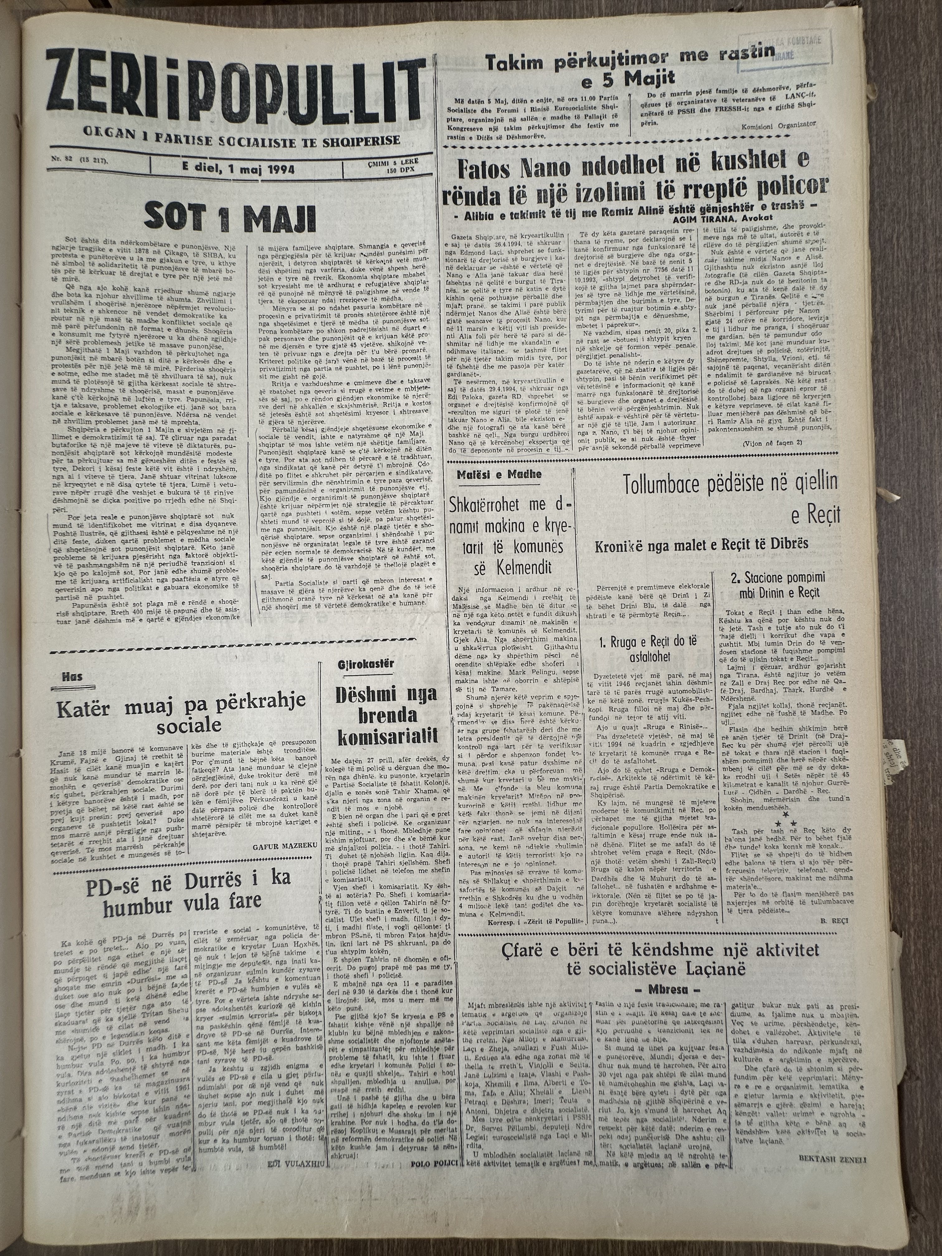 Zëri i Popullit 1994-05-01