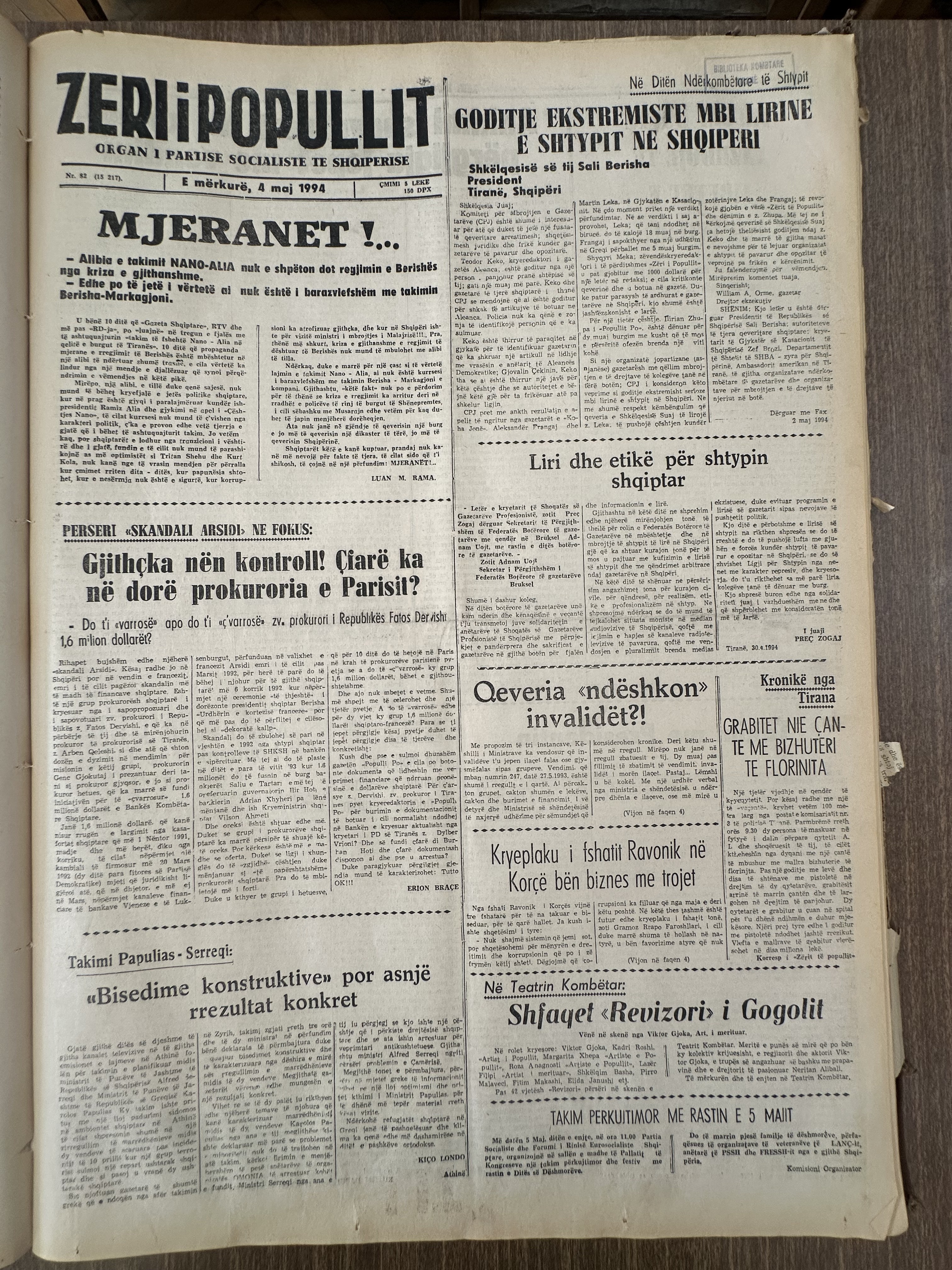 Zëri i Popullit 1994-05-04