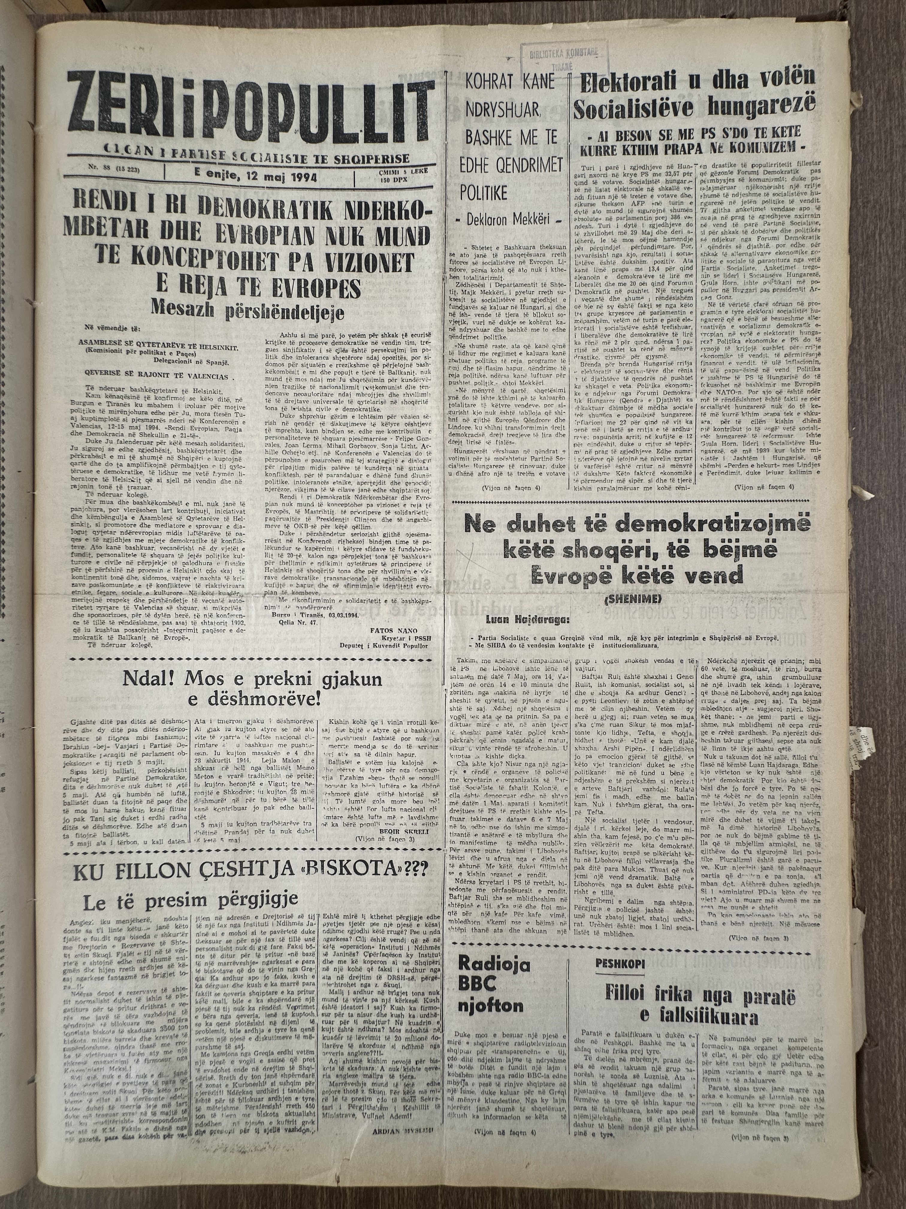 Zëri i Popullit 1994-05-12