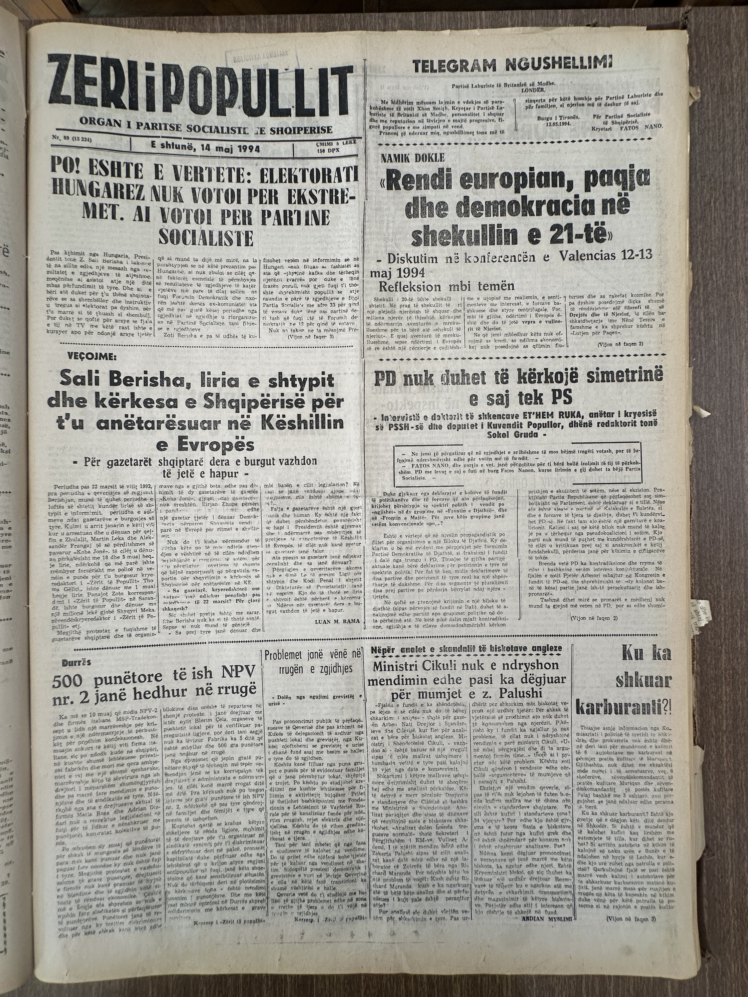 Zëri i Popullit 1994-05-14