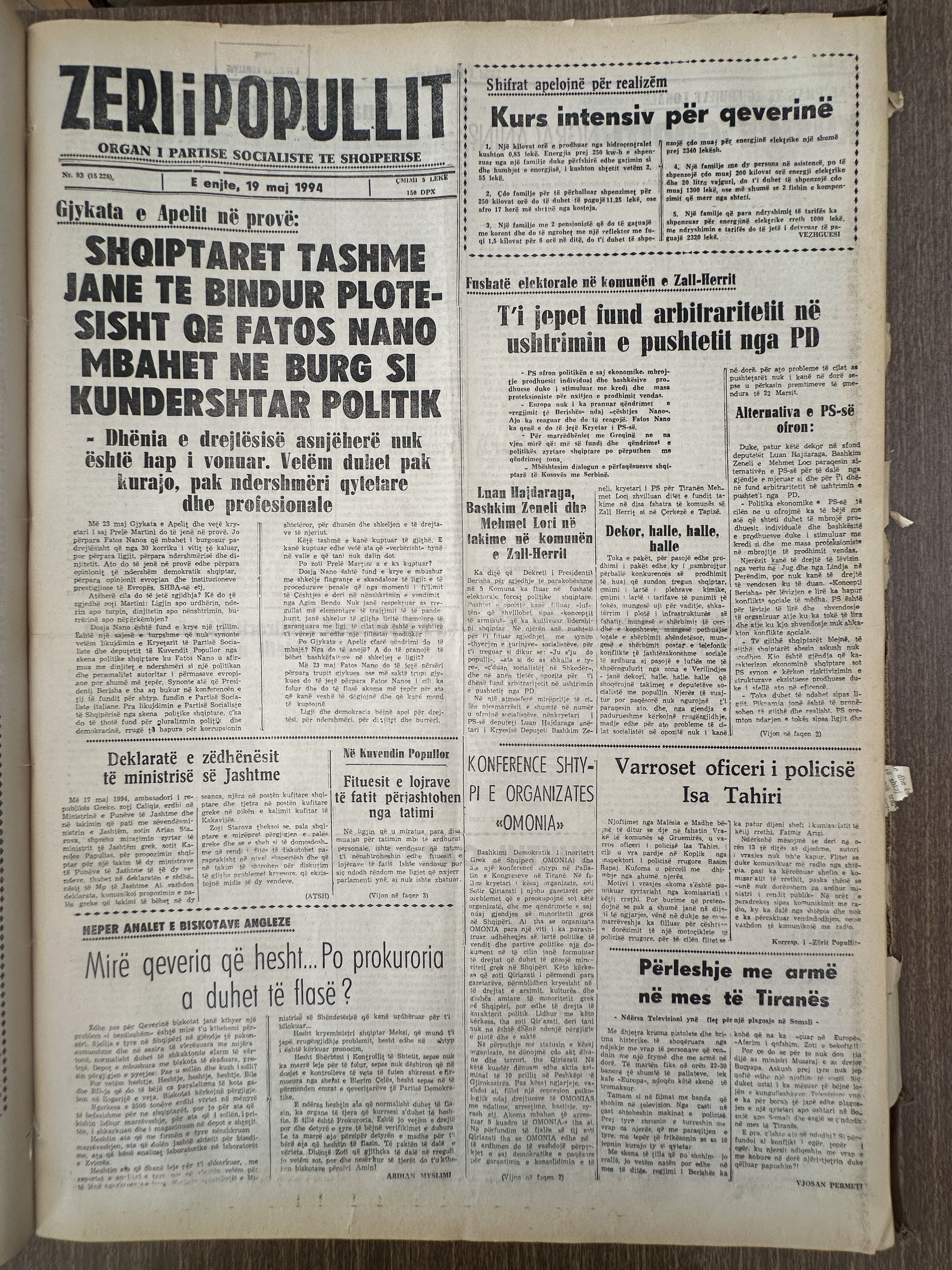 Zëri i Popullit 1994-05-19