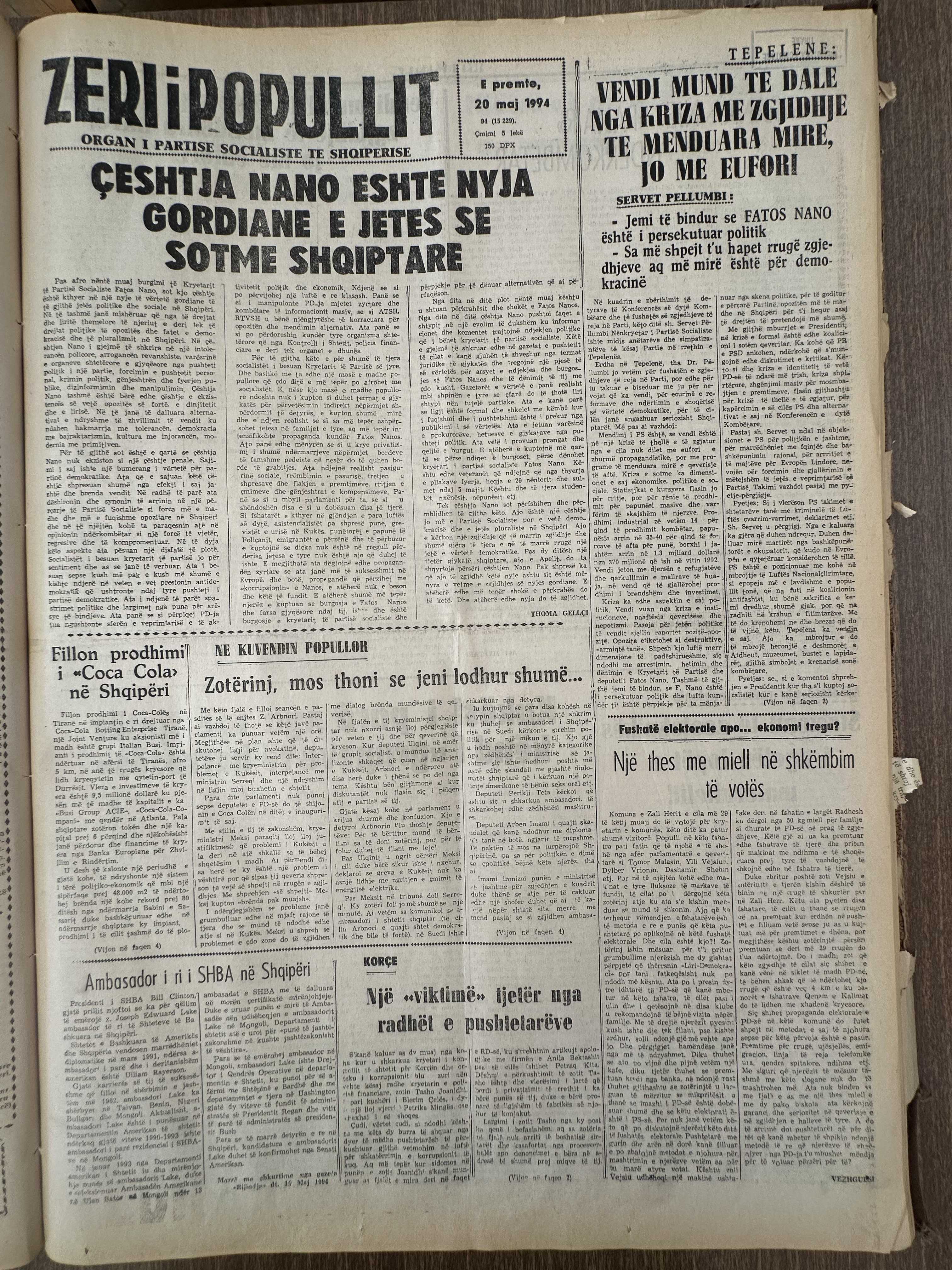 Zëri i Popullit 1994-05-20