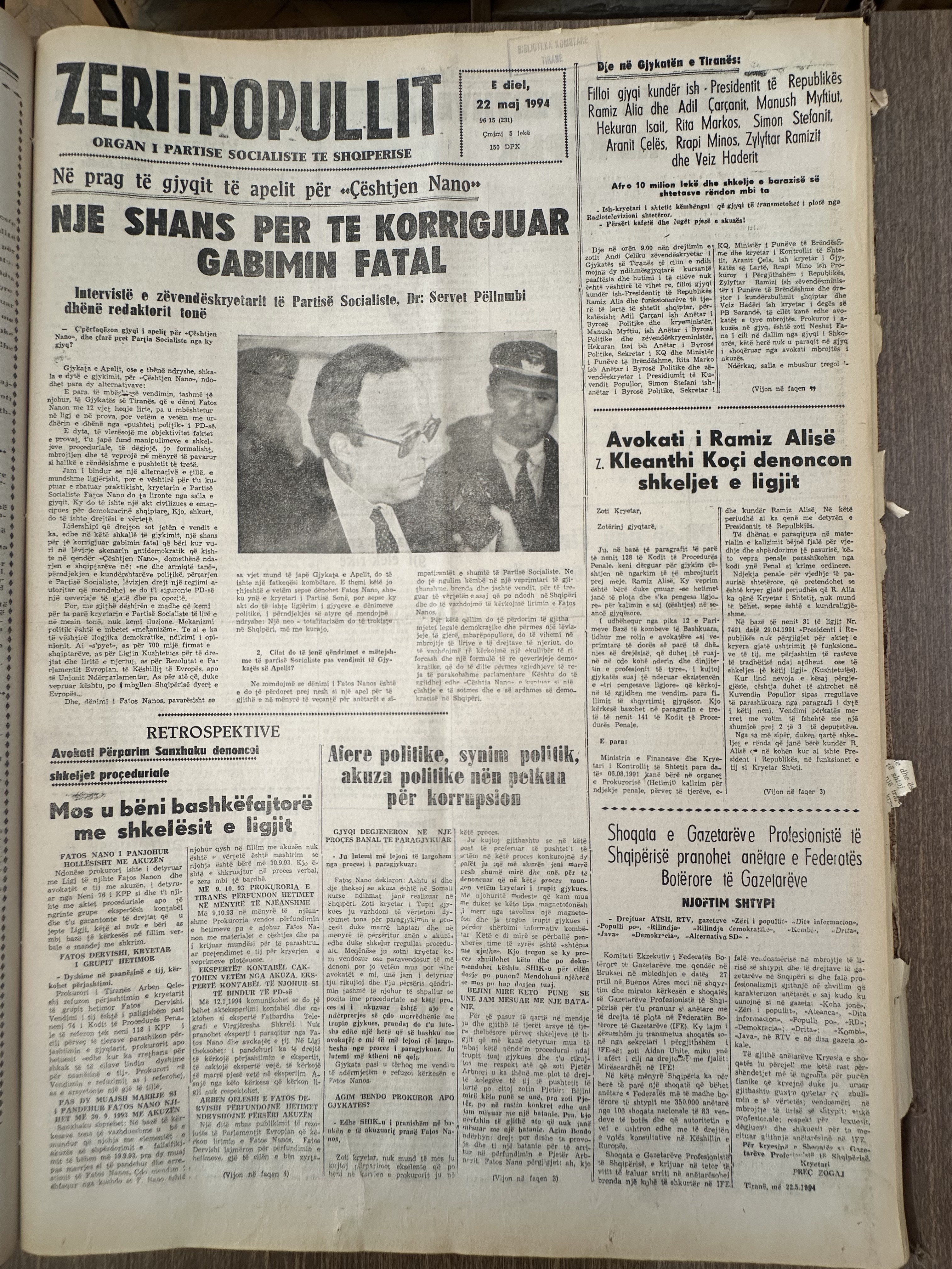 Zëri i Popullit 1994-05-22