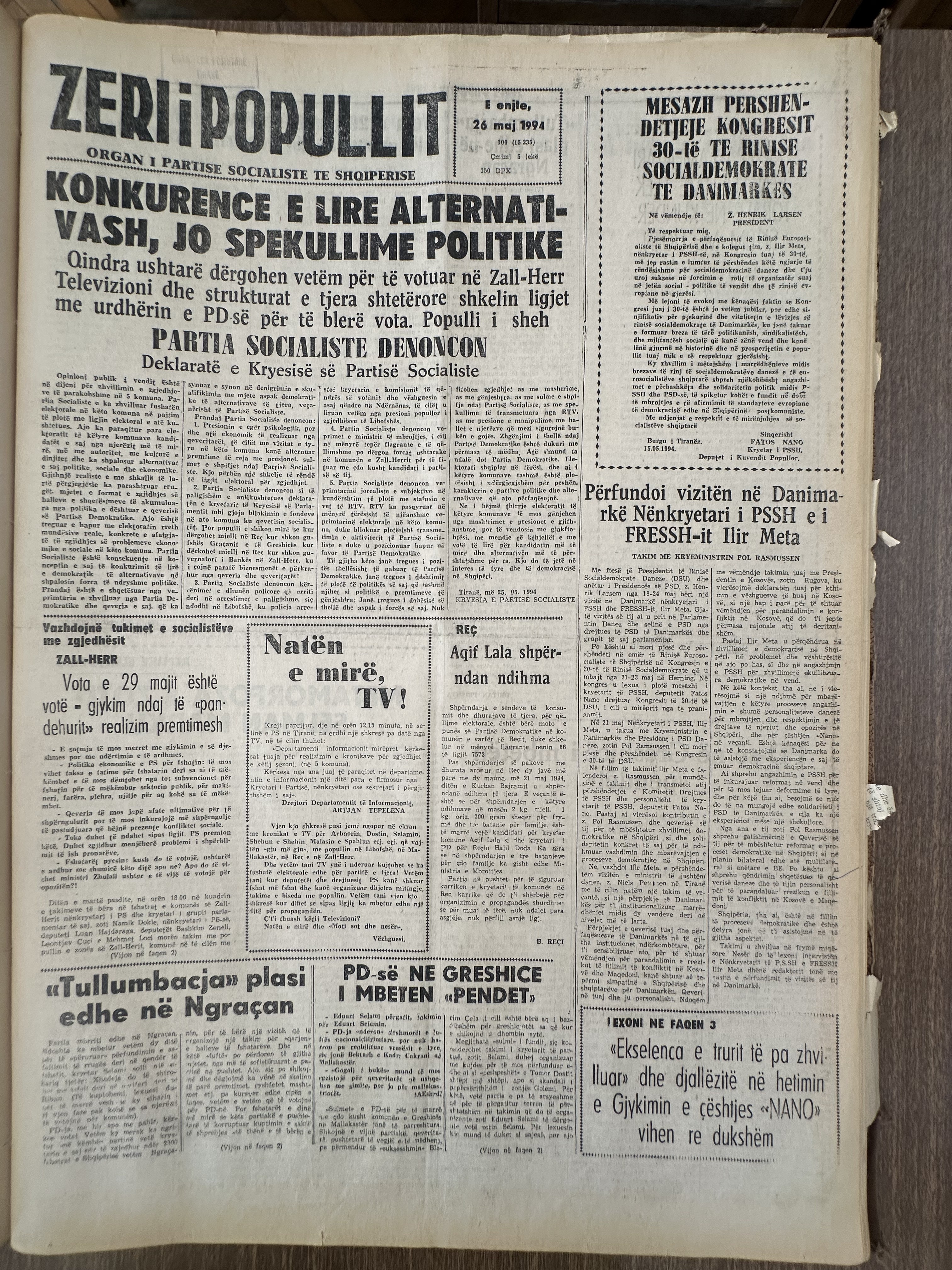 Zëri i Popullit 1994-05-26