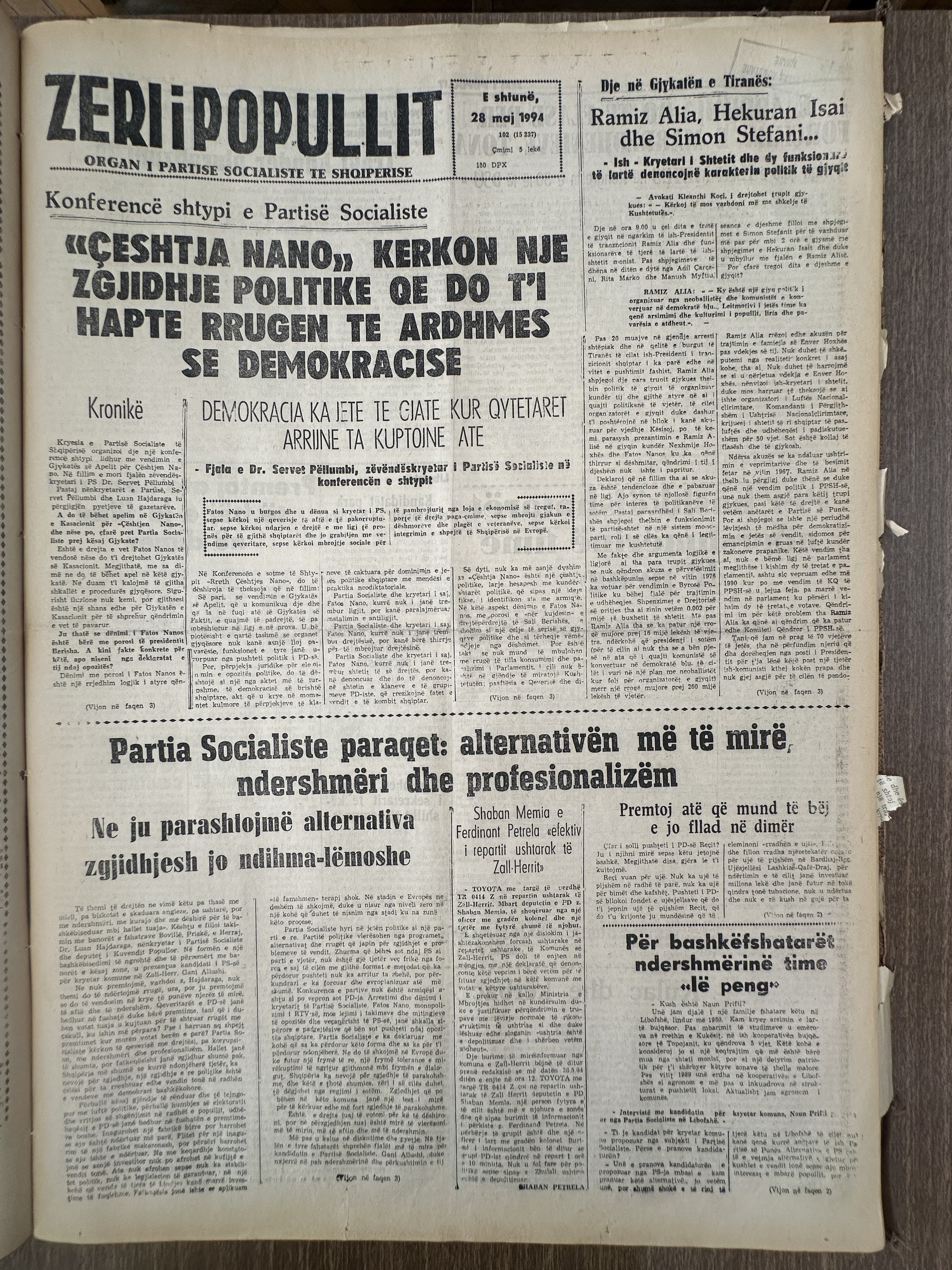 Zëri i Popullit 1994-05-28
