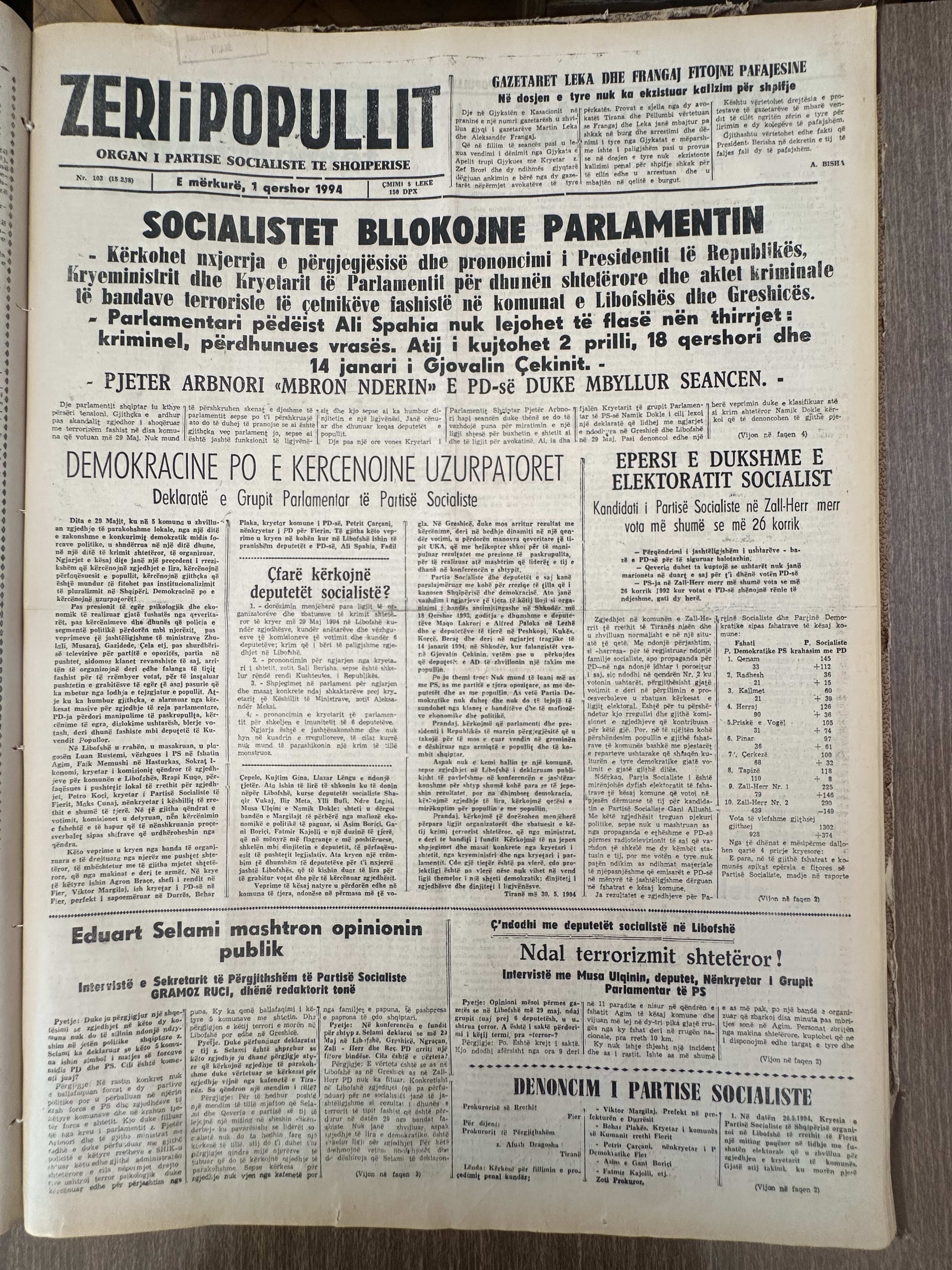 Zëri i Popullit 1994-06-01