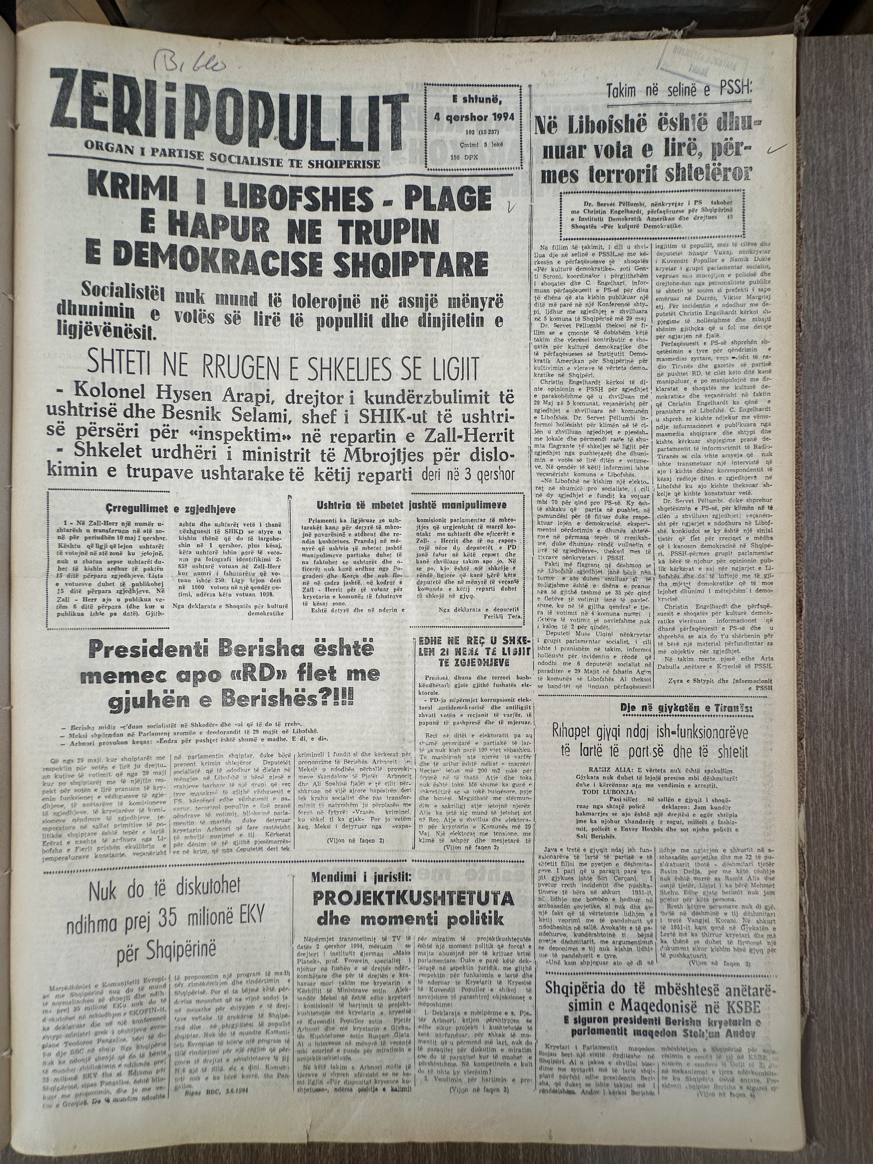 Zëri i Popullit 1994-06-04