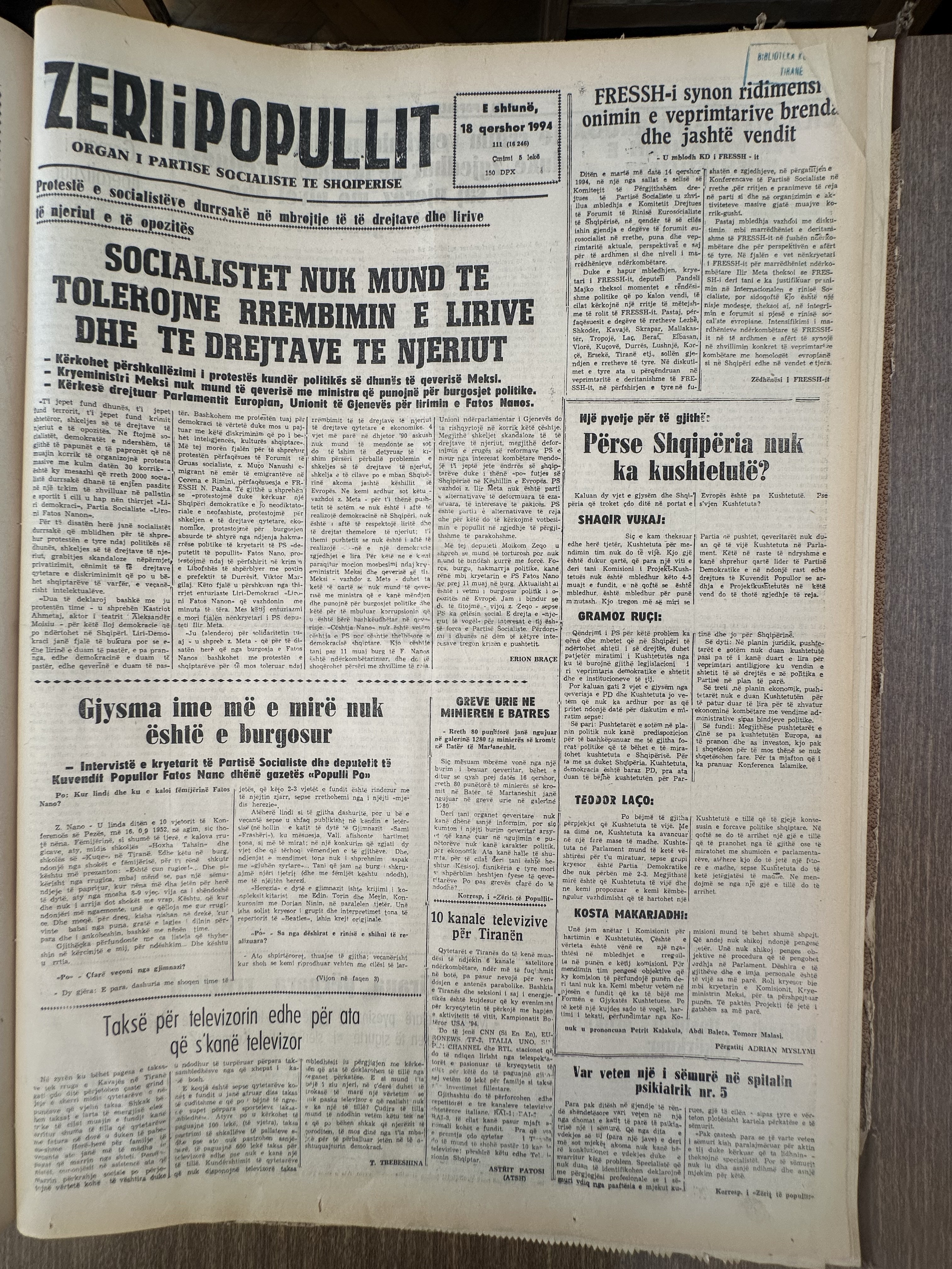Zëri i Popullit 1994-06-18