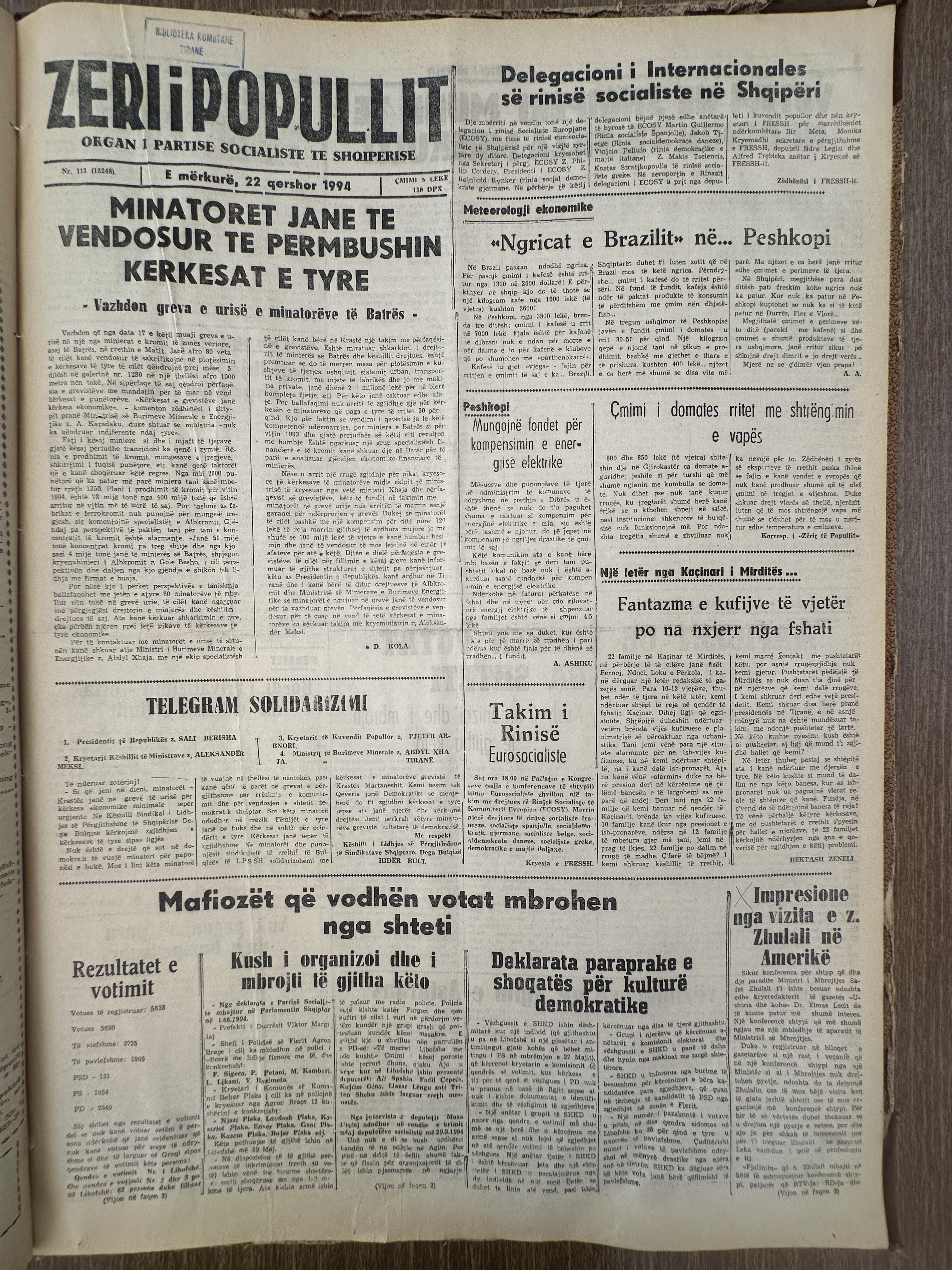 Zëri i Popullit 1994-06-22