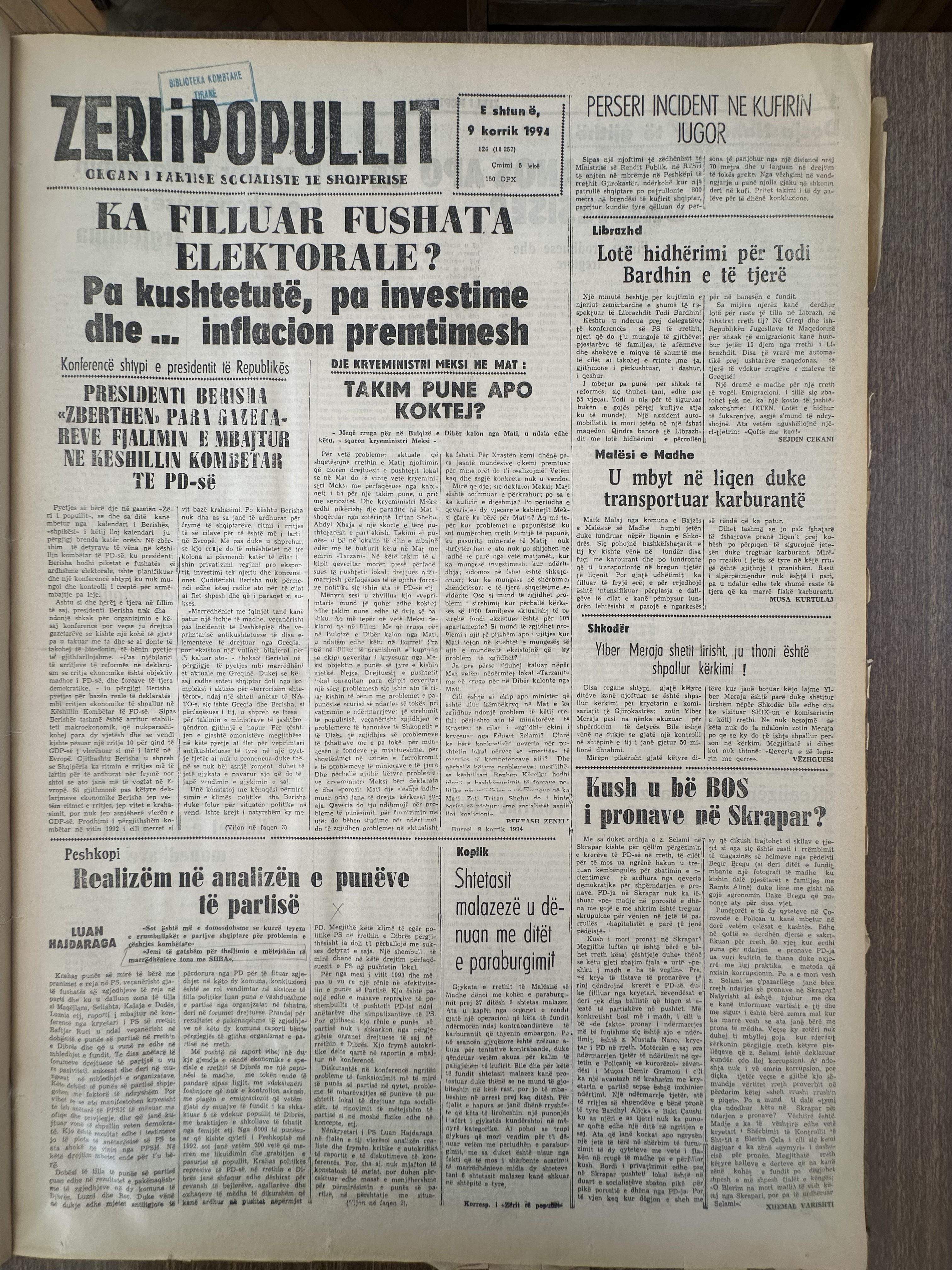 Zëri i Popullit 1994-07-09