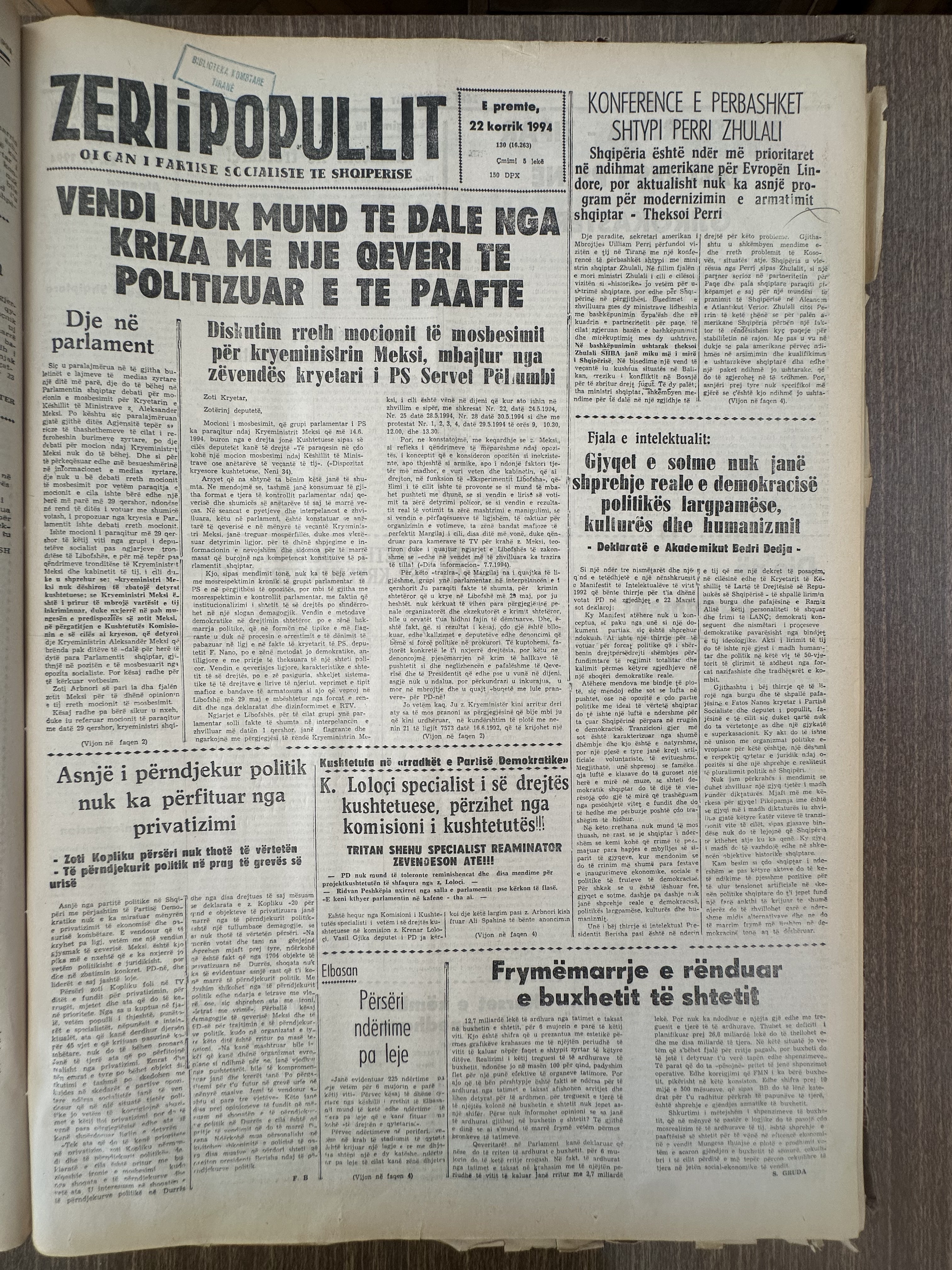 Zëri i Popullit 1994-07-22