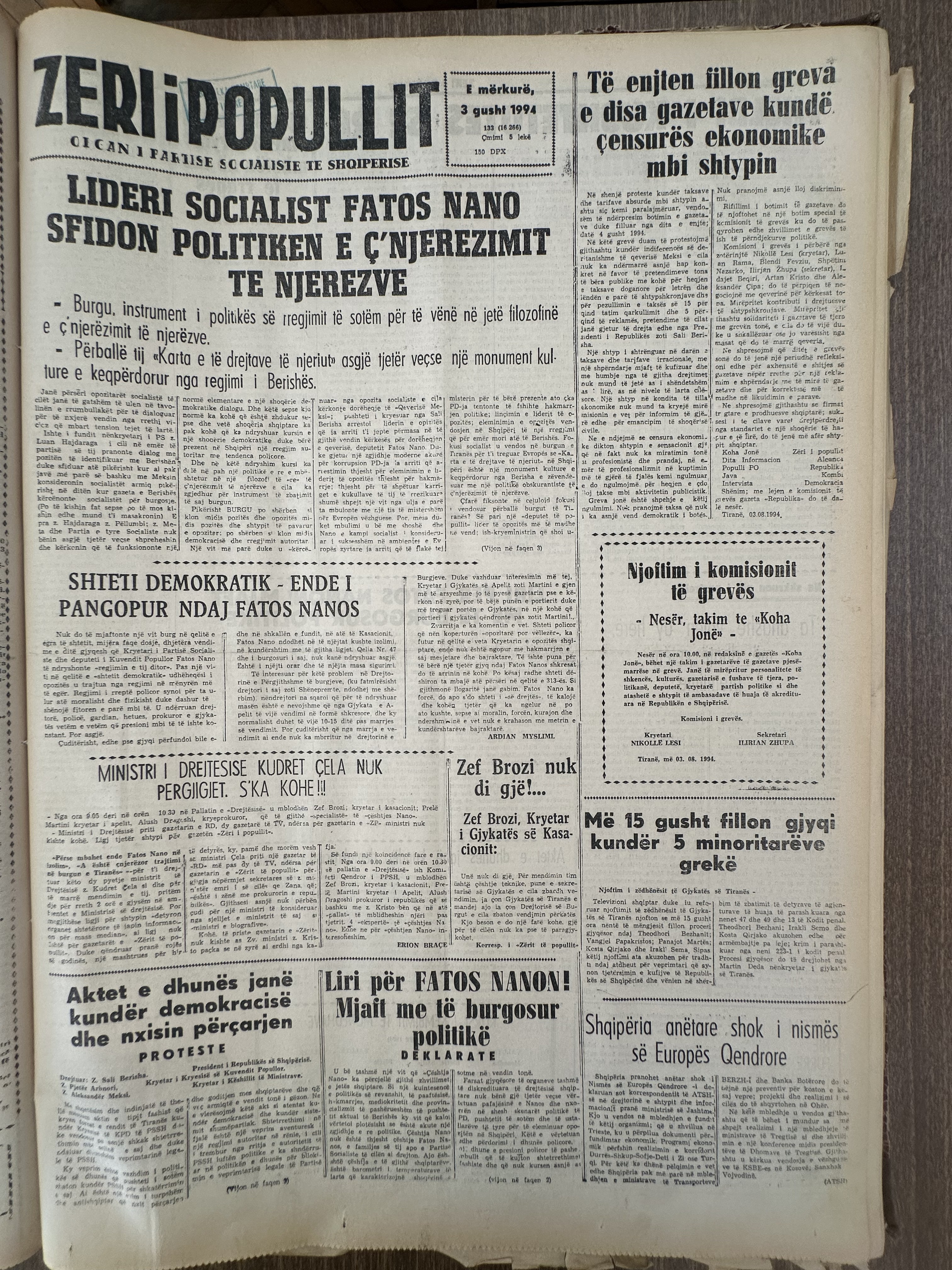 Zëri i Popullit 1994-08-03